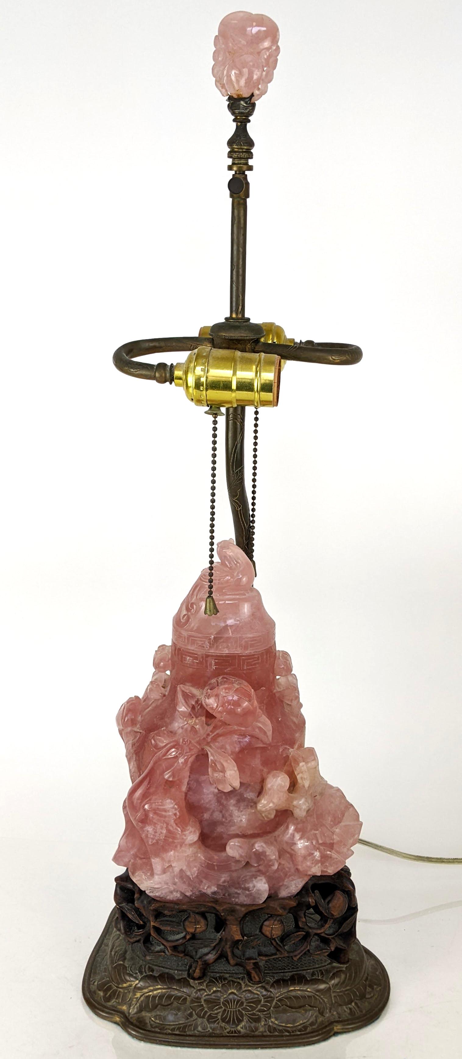 Chinese Rose Quartz Carved Figural Group (1 of 17)
