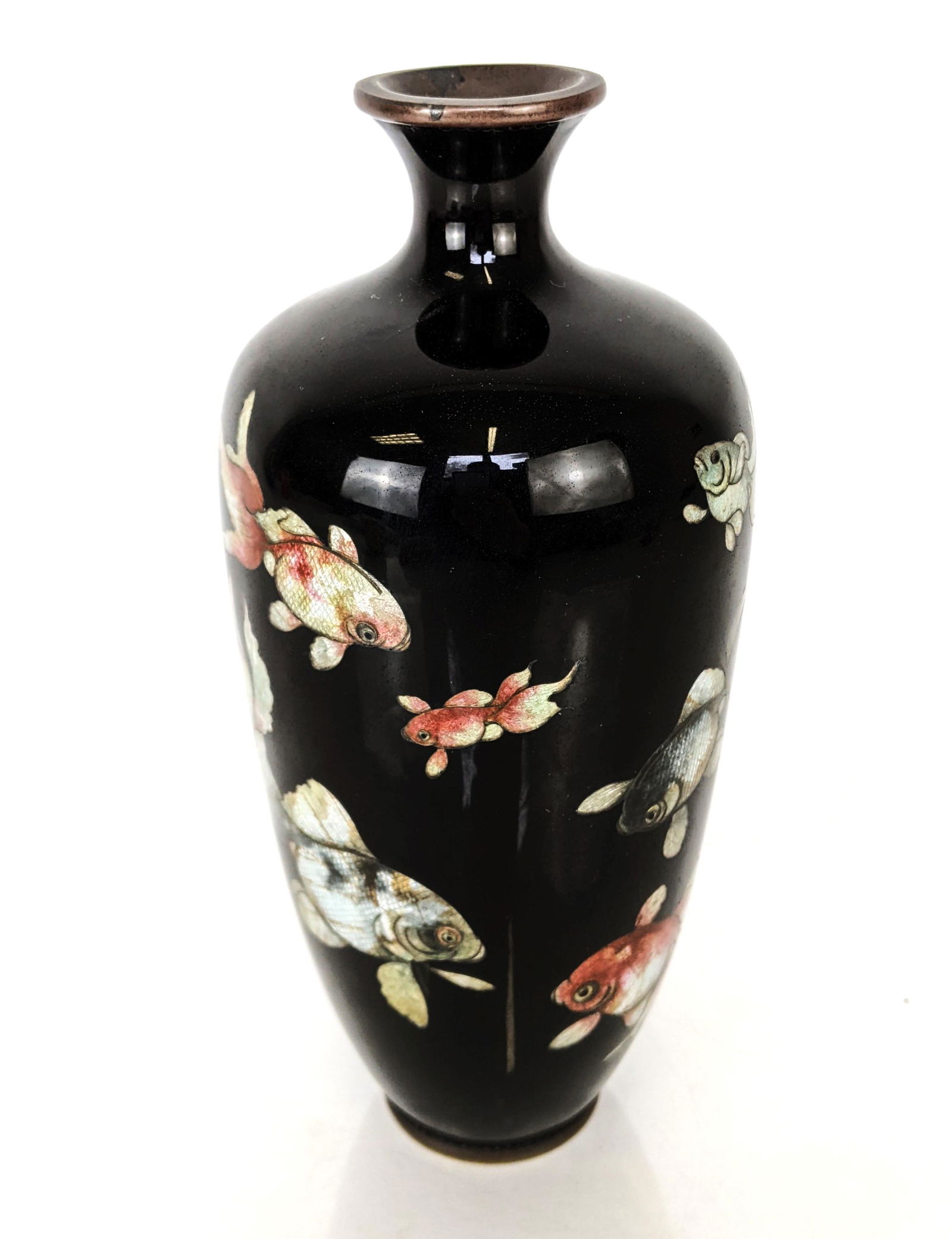 Japanese Cloisonne Goldfish Vase (1 of 14)