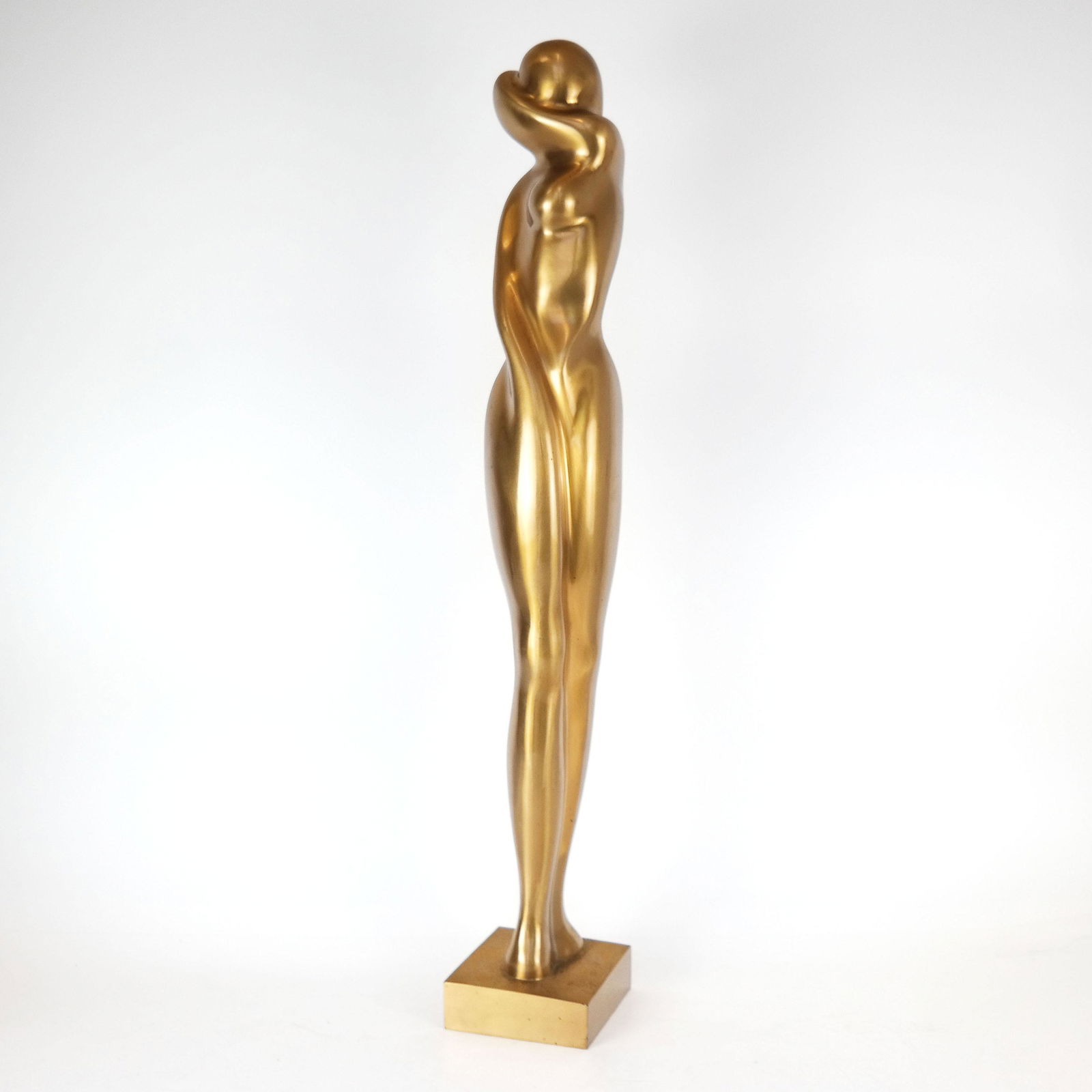 Gilt Bronze Female Art Deco-Style Sculpture (1 of 8)
