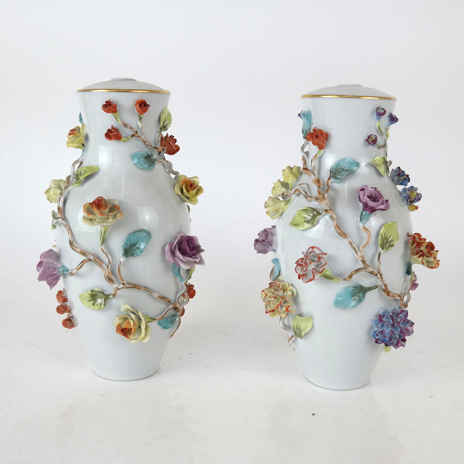 Pair of Chinese-Style Porcelain Lamp Bases (1 of 7)