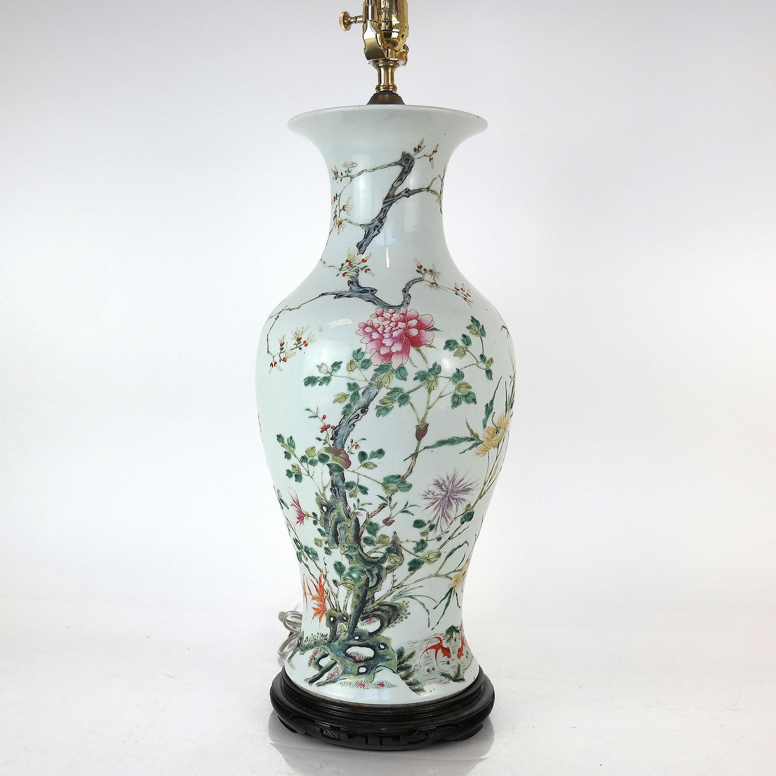 19th C. Chinese Porcelain Vase Lamp (1 of 7)