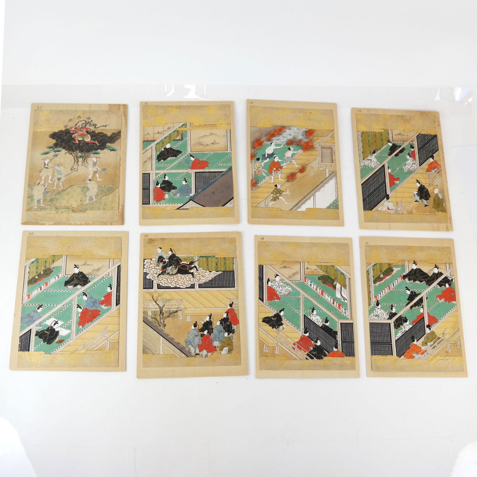 Set of Eight 18th C. Japanese Paintings (1 of 12)