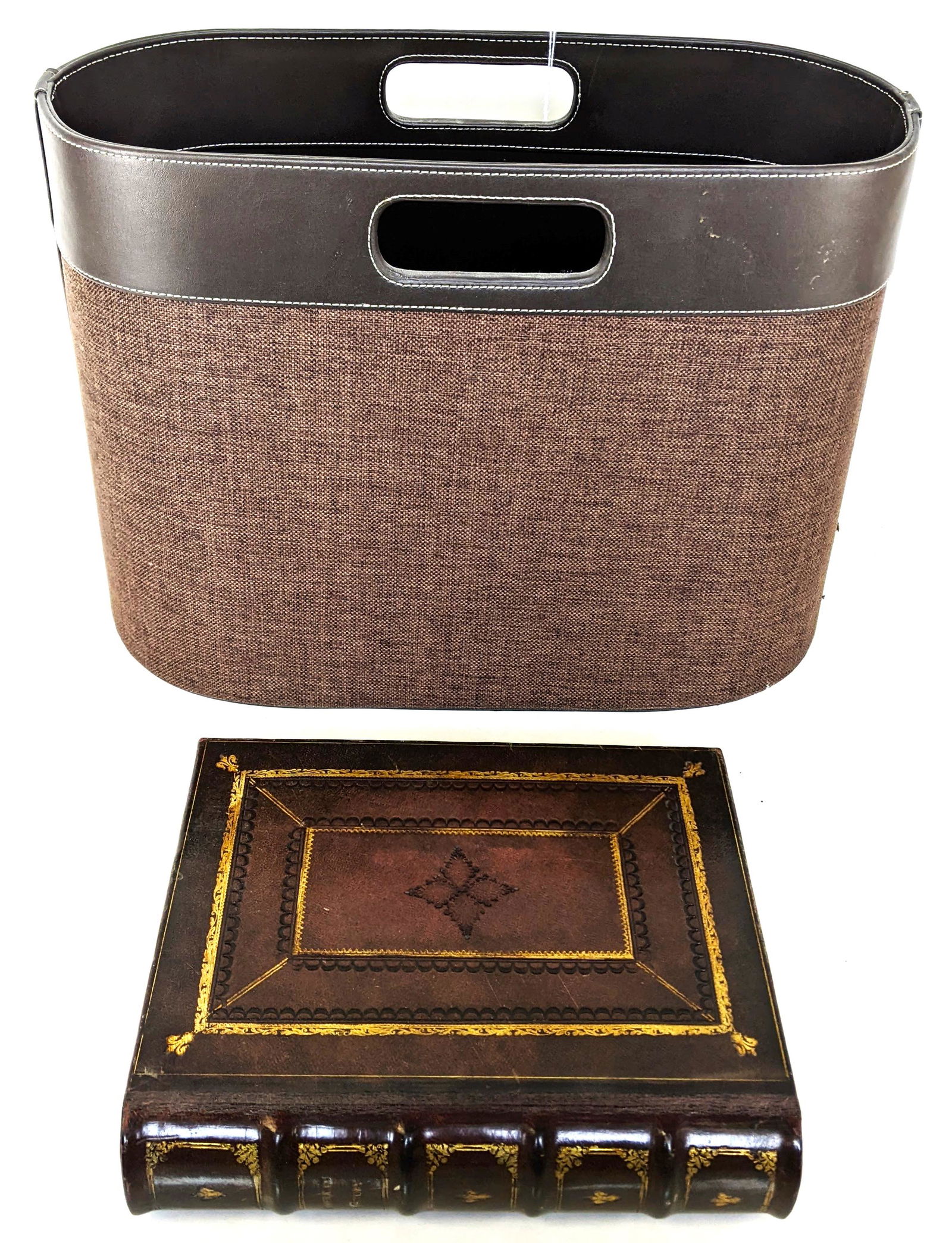 Leather Tote & Leather Book Box (1 of 17)