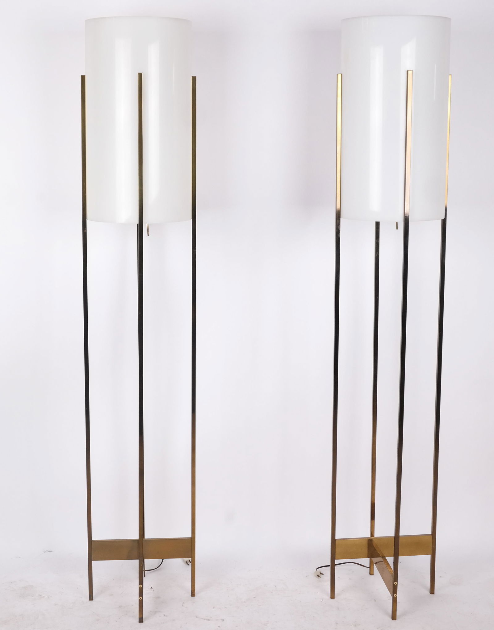 Pair of Modern Bronze Tall Floor Lamps (1 of 10)