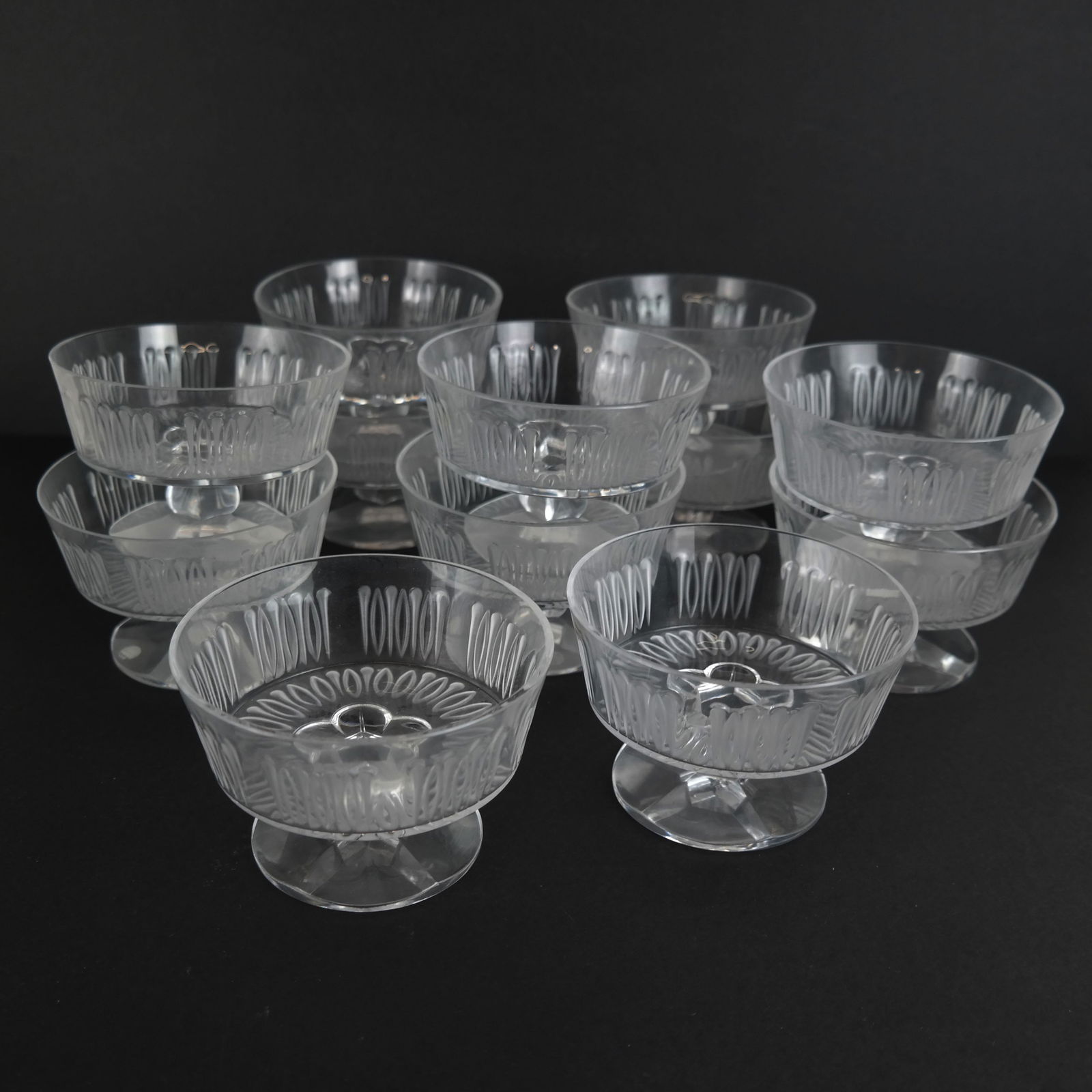 Set of 12 Lalique Sherbet Compotes (1 of 9)