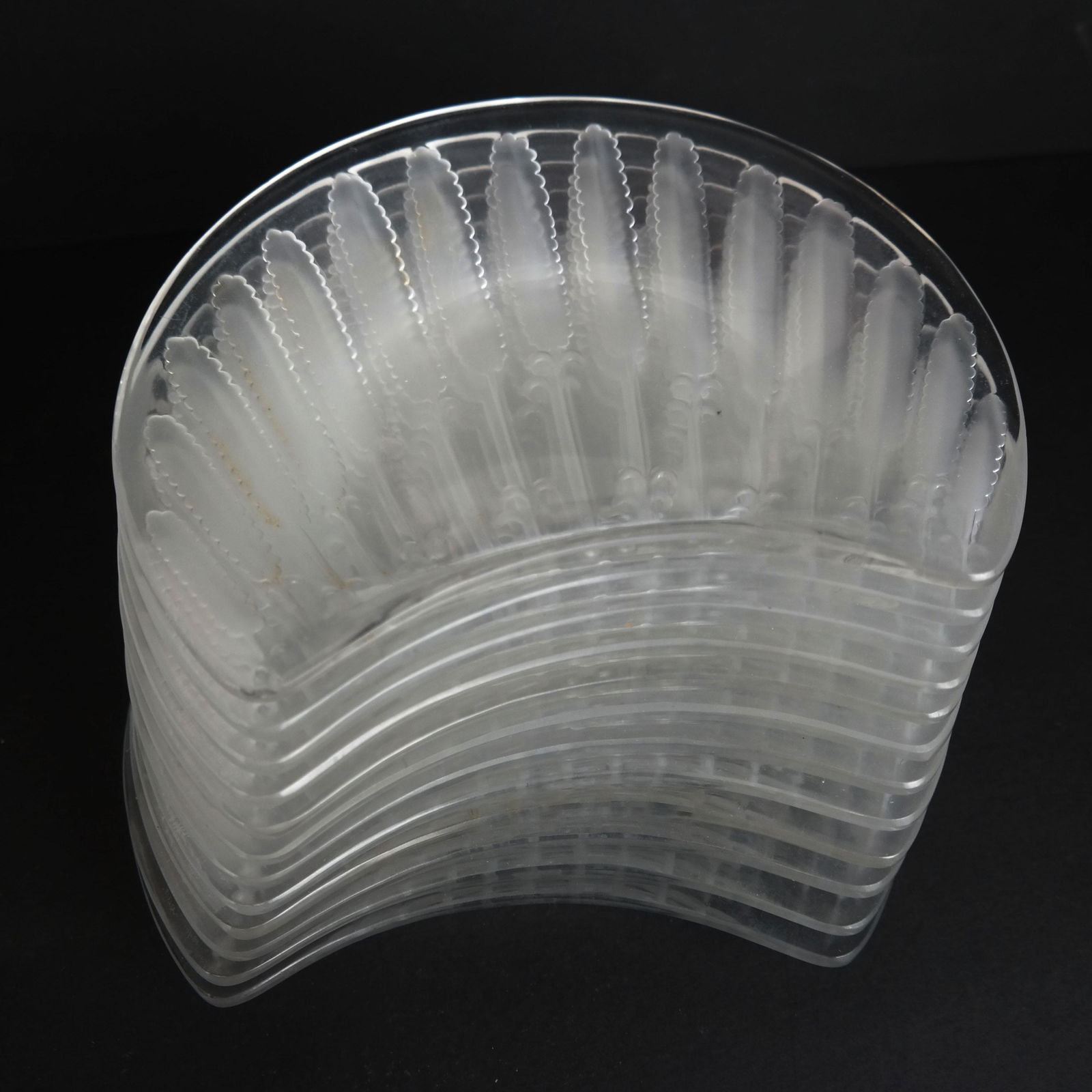 Set of 12 Lalique Half Moon Plates (1 of 8)