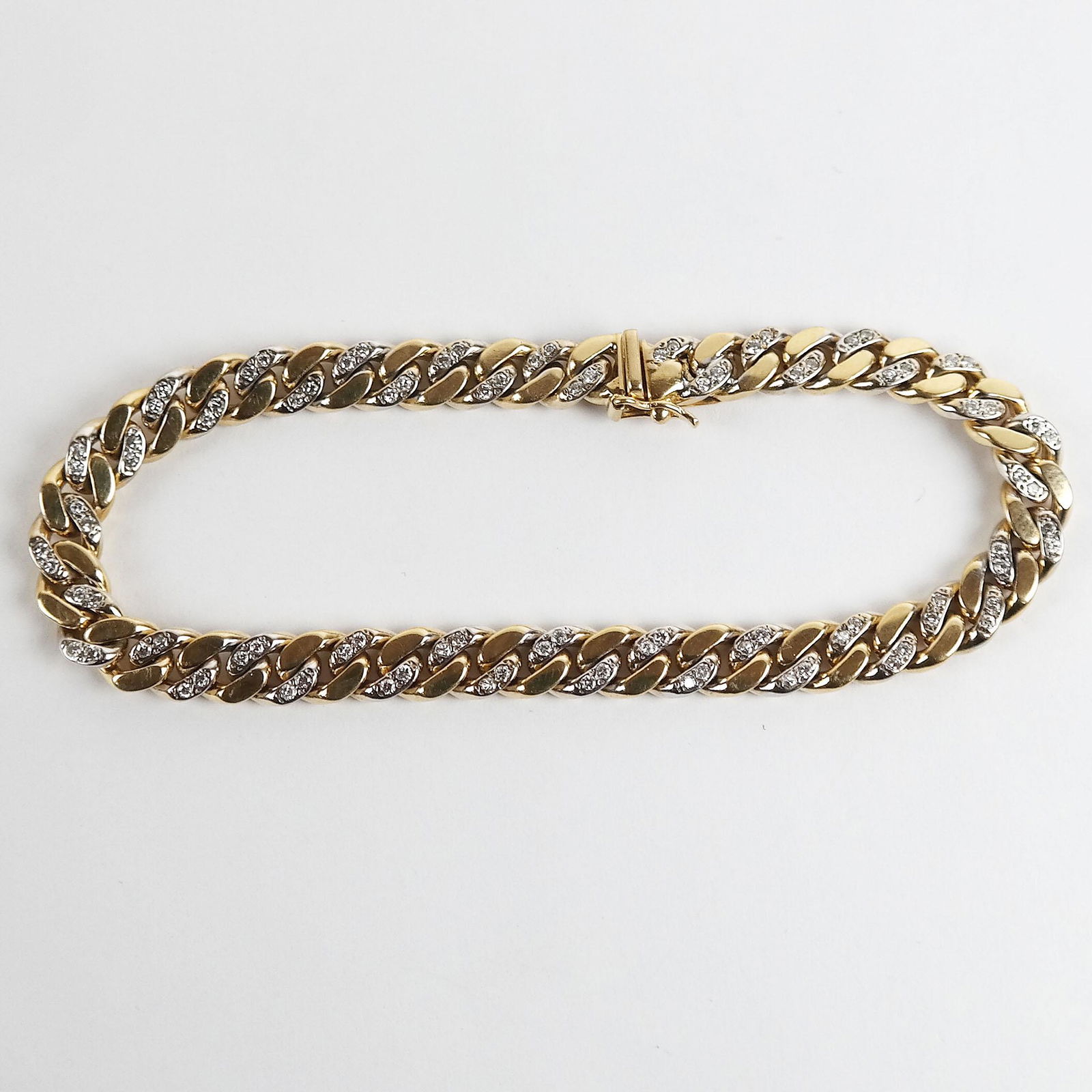 14K Yellow Gold Herringbone Link Bracelet (1 of 8)