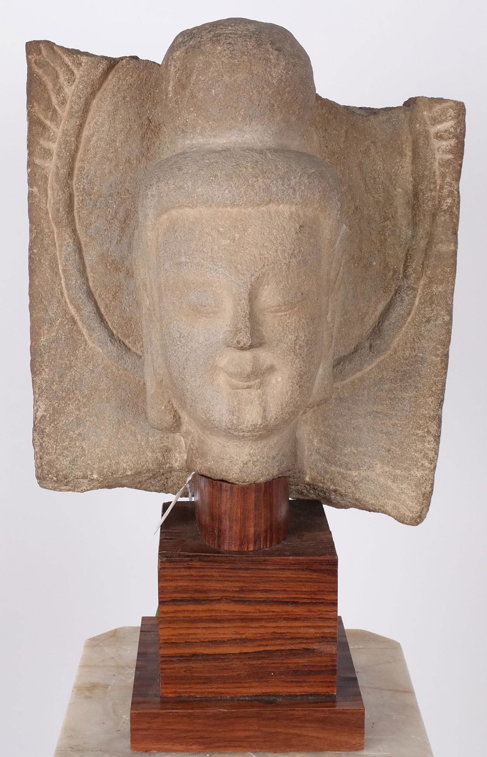 Chinese Carved Stone Buddha Head (1 of 9)