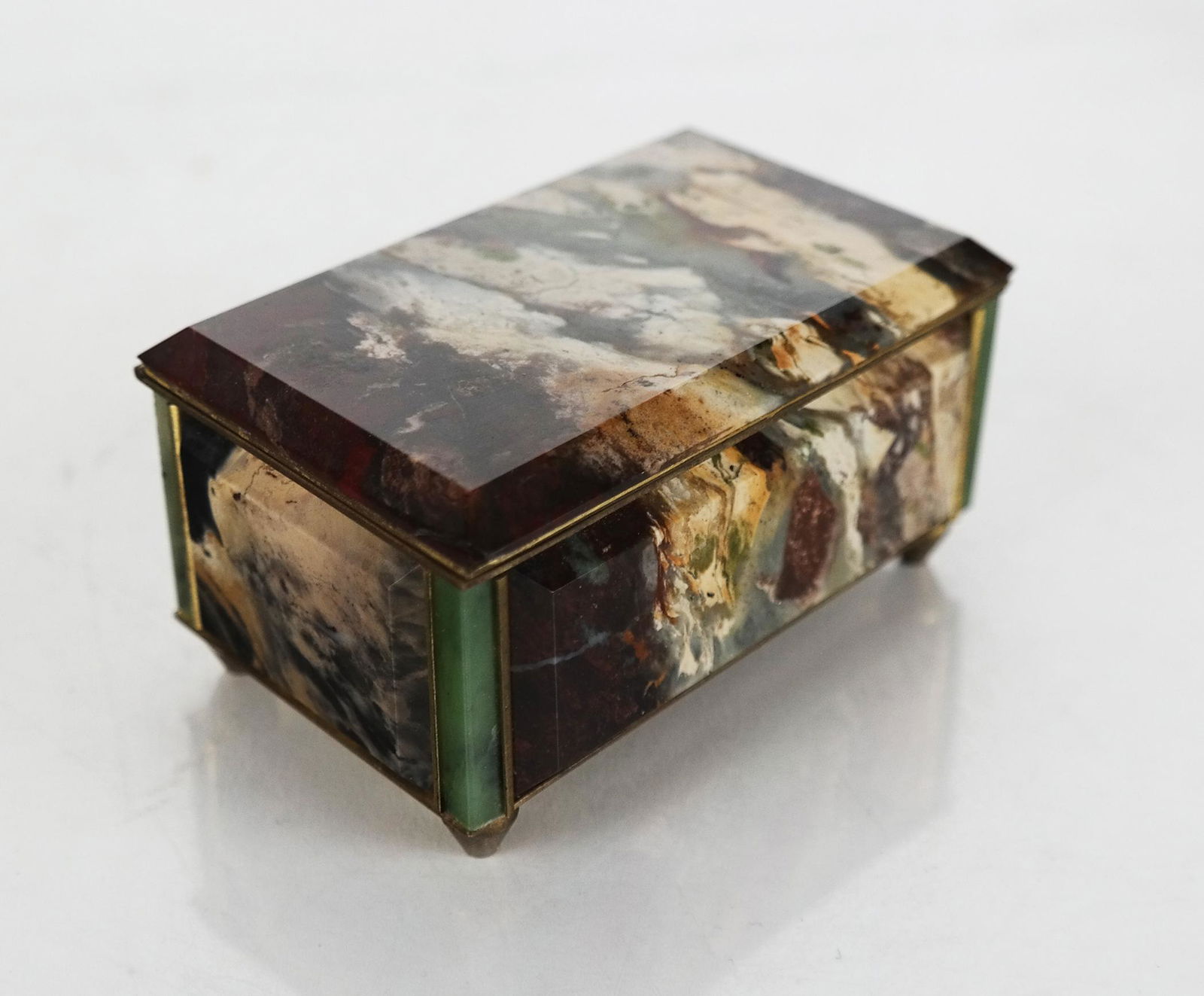 Specimen Marble & Brass Trinket Box (1 of 7)