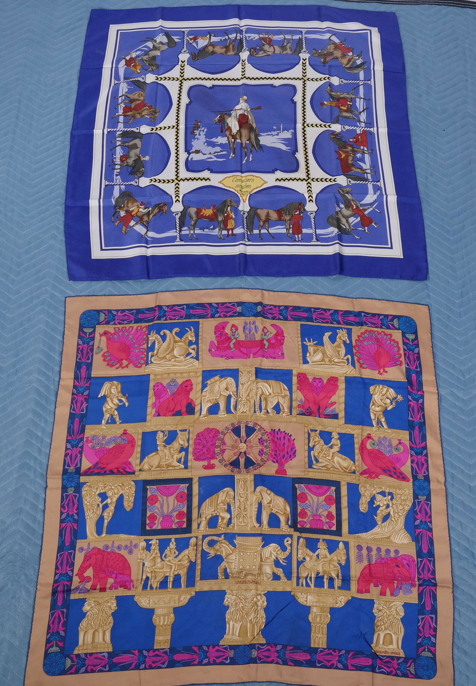 Two Hermes 100% Silk Scarves (1 of 10)