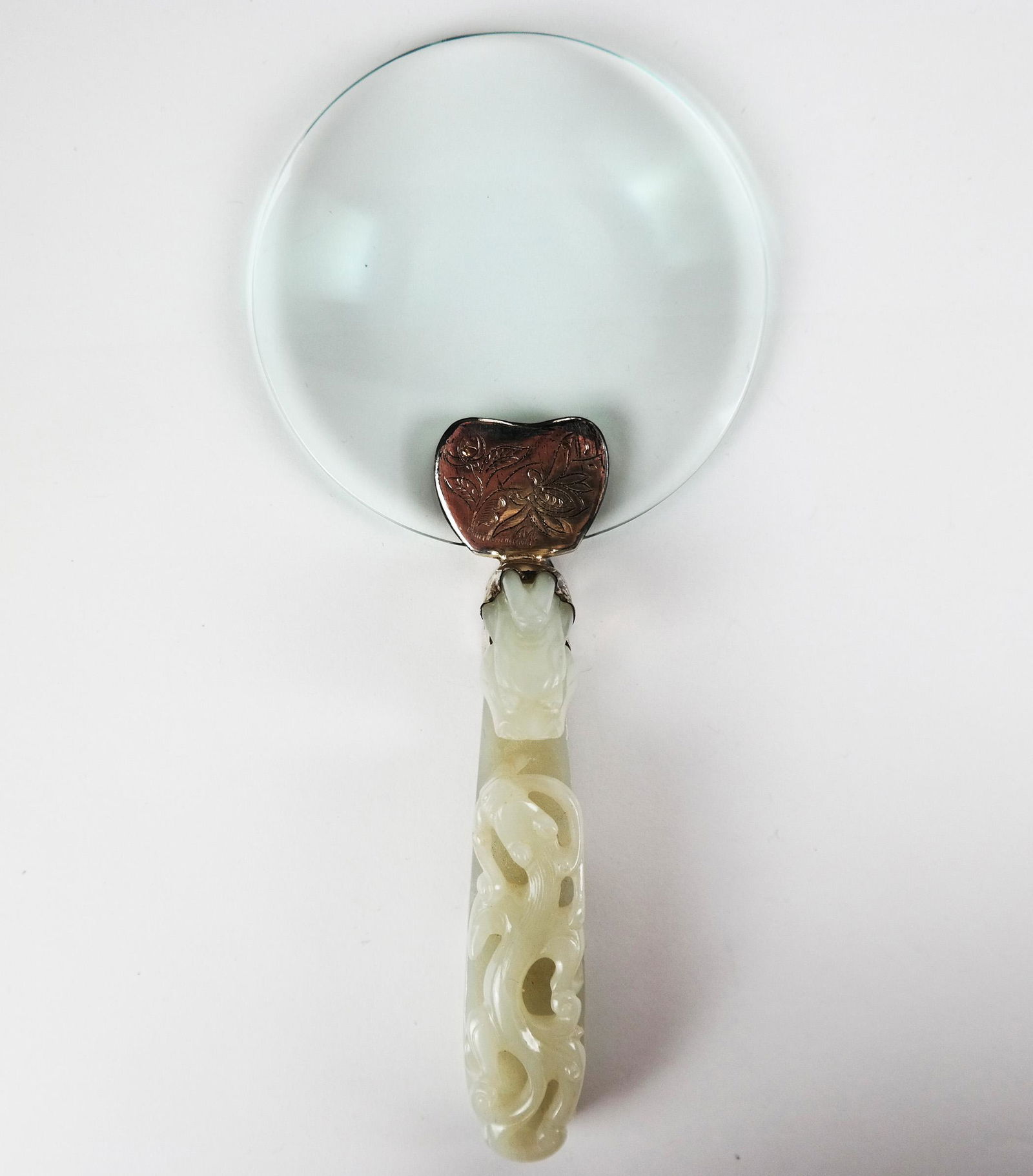 Chinese Carved Jade Handled Magnifying Glass (1 of 14)