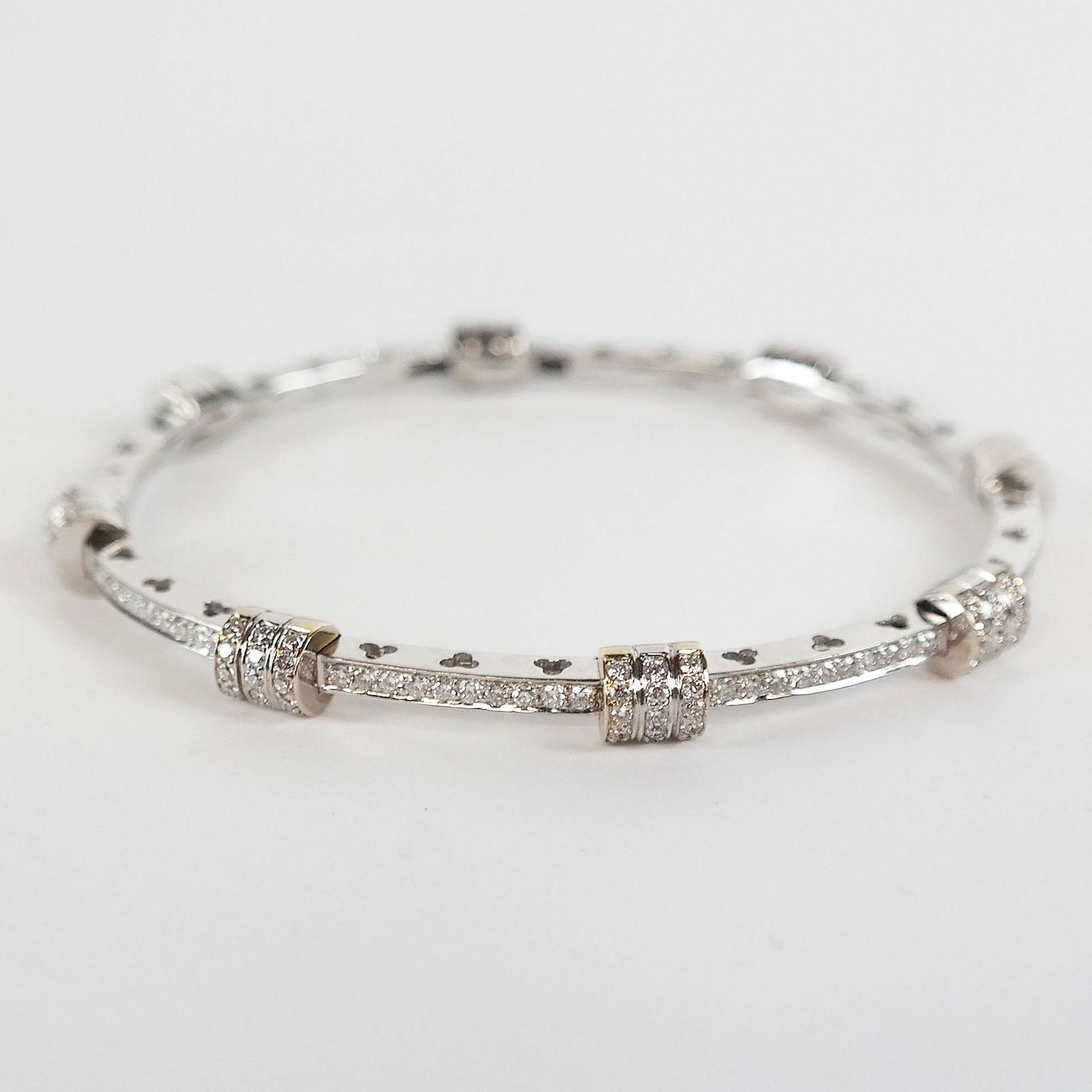 18K White Gold & Diamond Bangle Bracelet (1 of 7)