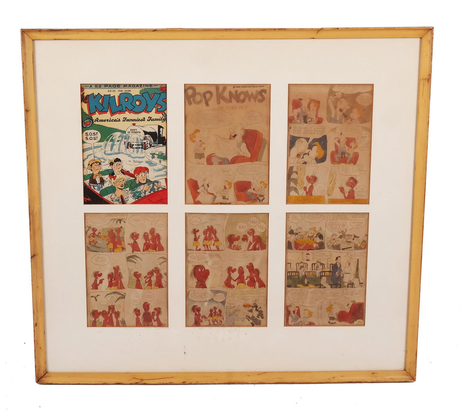 Vintage "Kilroy's" Framed Comic (1 of 7)