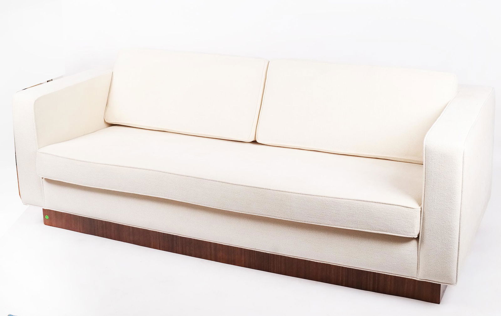 Vernier White Chenille Three-Seater Sofa (1 of 7)