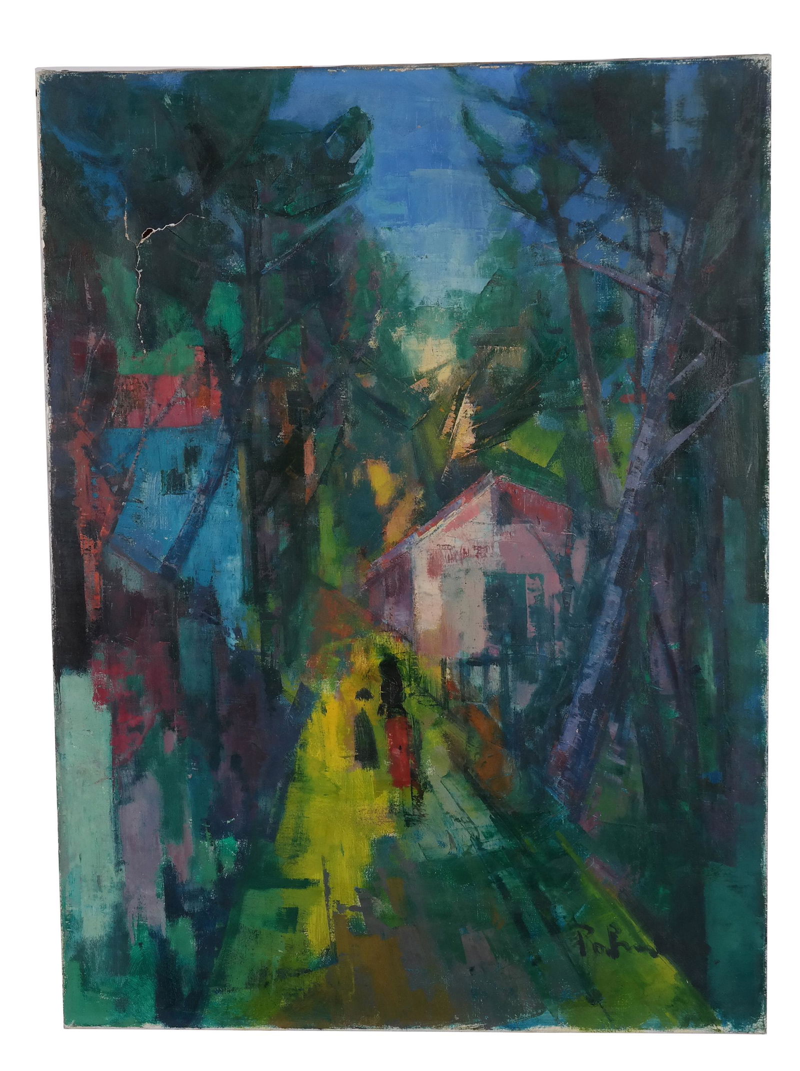 PALMEIRO (?): Expressionist Landscape - O/C (1 of 7)