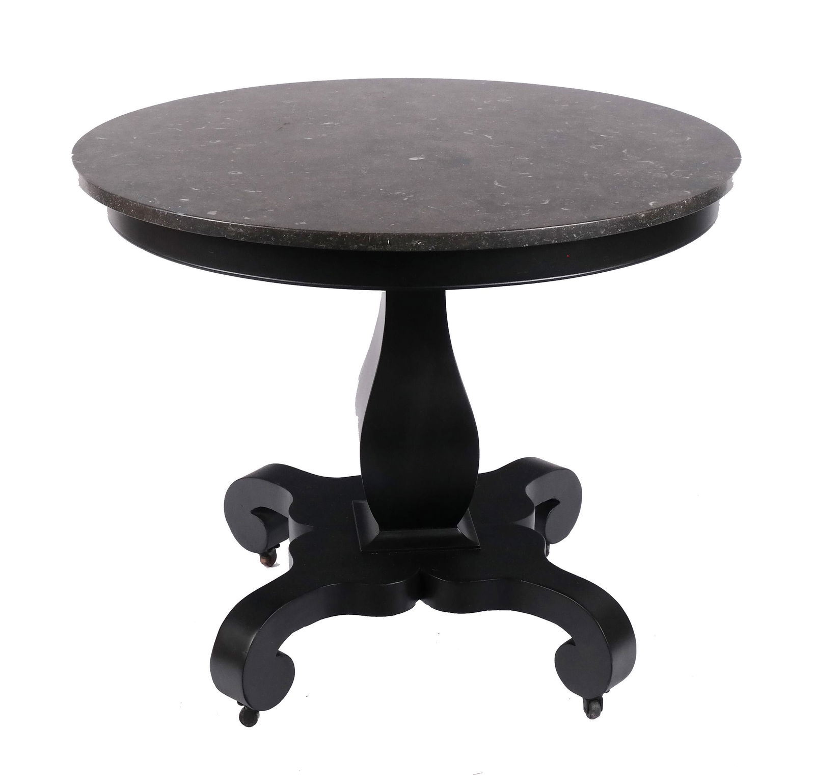 French Empire Period Black Lacquered Center Table (1 of 7)