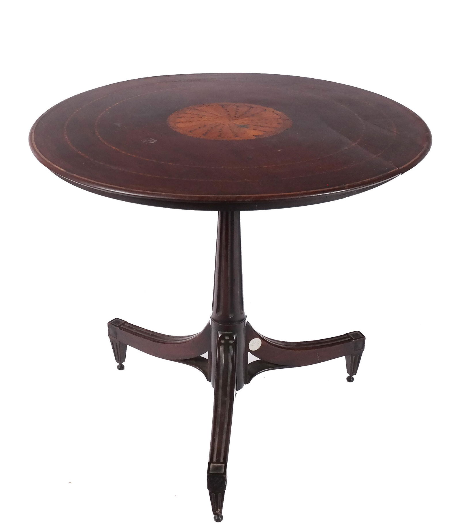 English Regency Period Inlaid Mahogany Table (1 of 8)