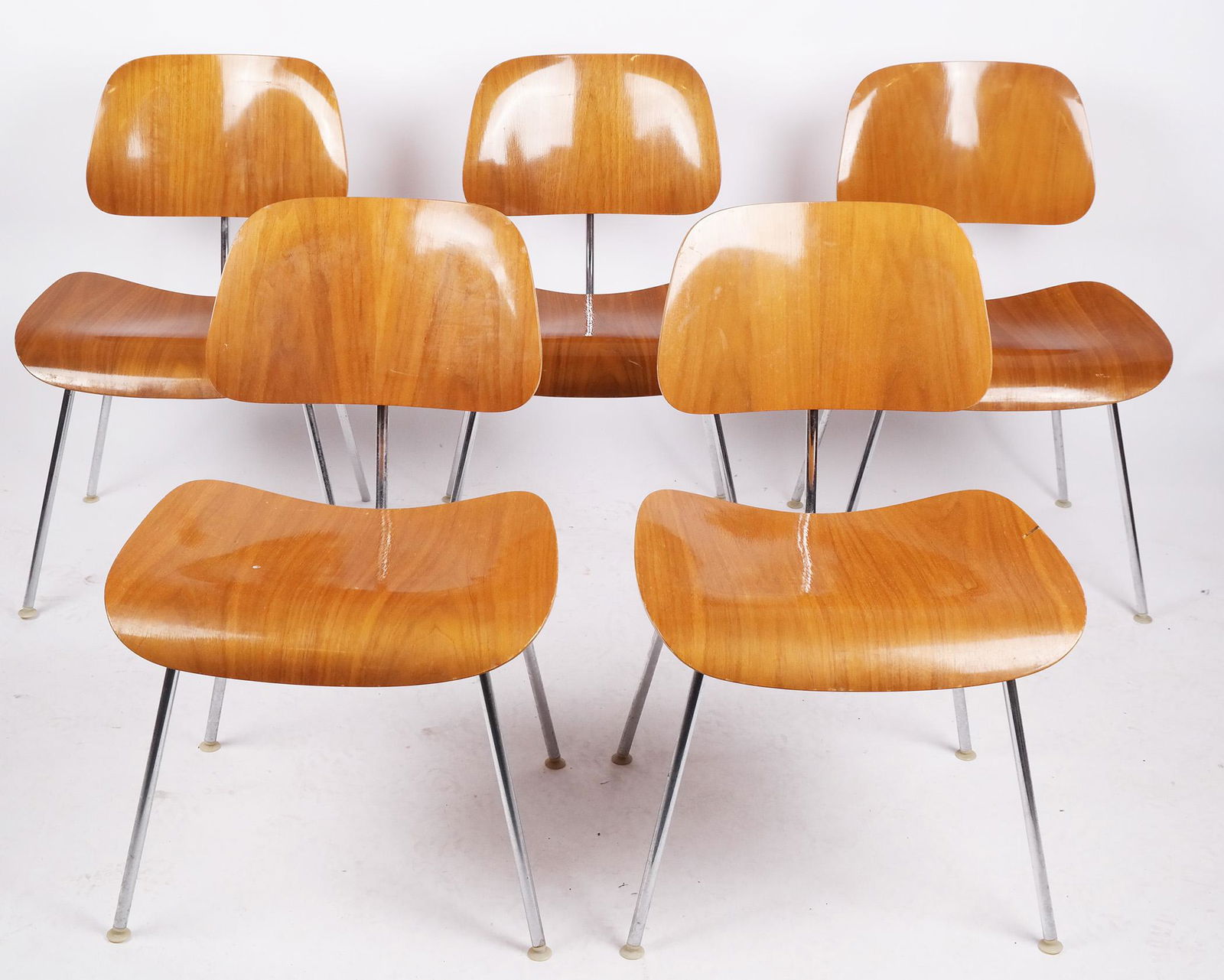 Set of Five Herman Miller for Charles Eames Chairs (1 of 10)