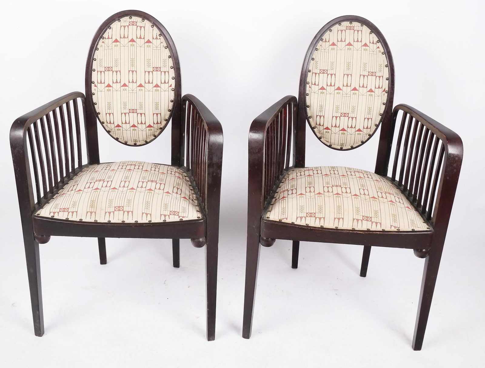 Pair of Josef Hoffman Designed Chairs by J&J Kohn (1 of 13)