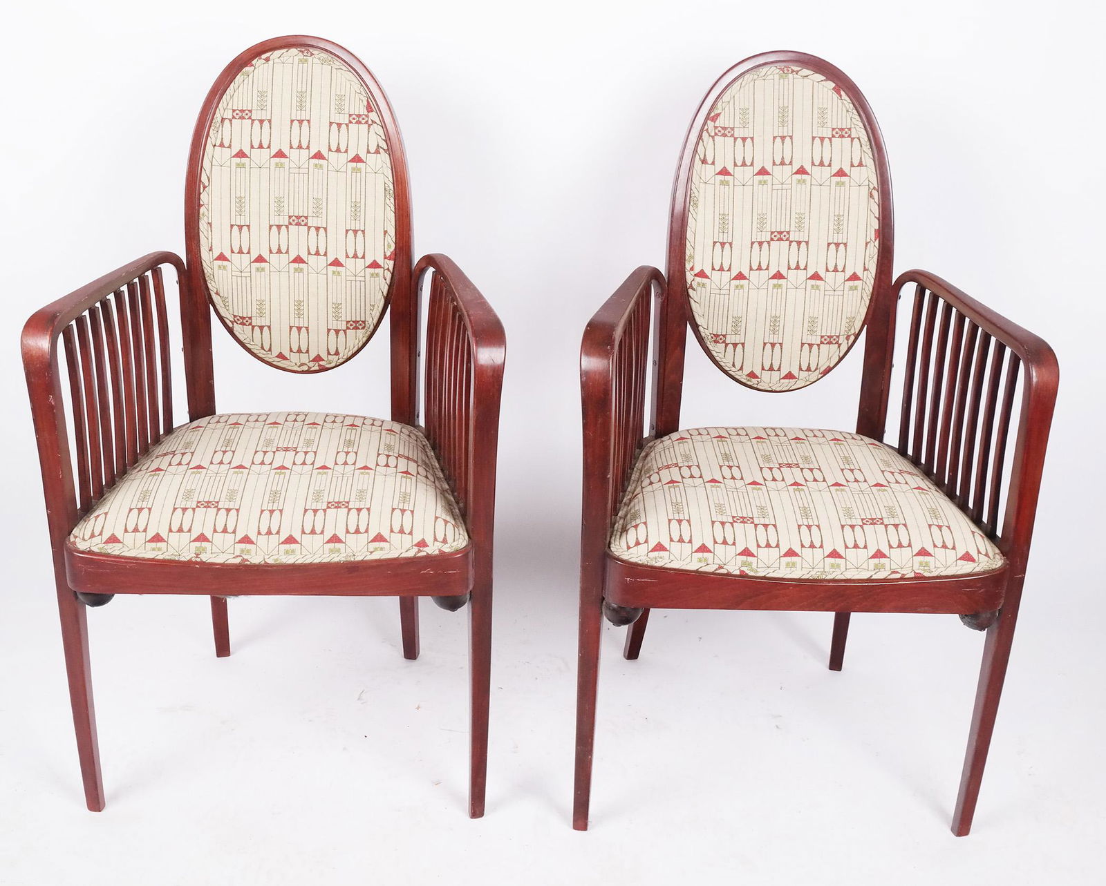 Pair of Josef Hoffman Designed Chairs by J&J Kohn (1 of 15)