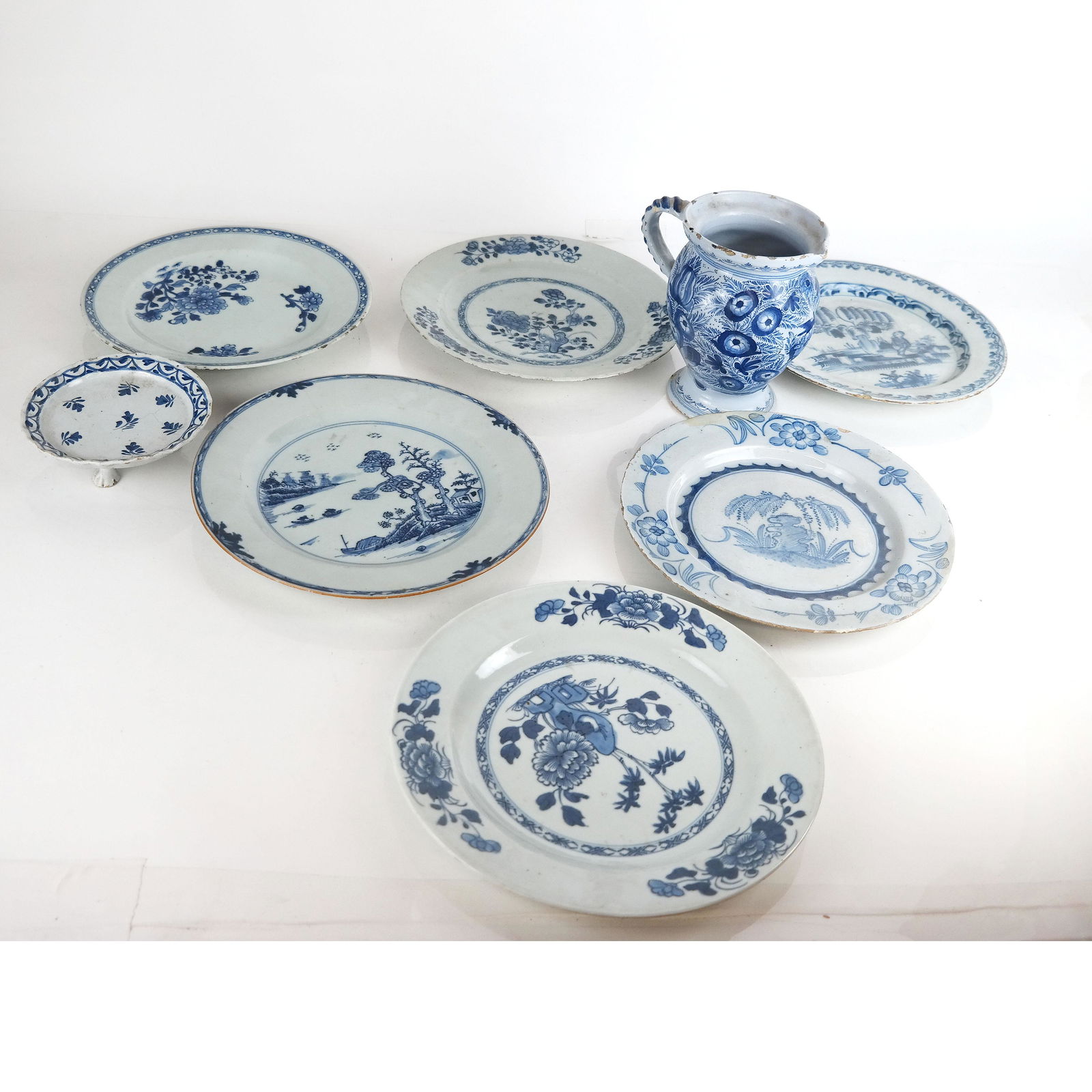 18th C. Dutch Blue & White Ceramic Items (8) (1 of 20)
