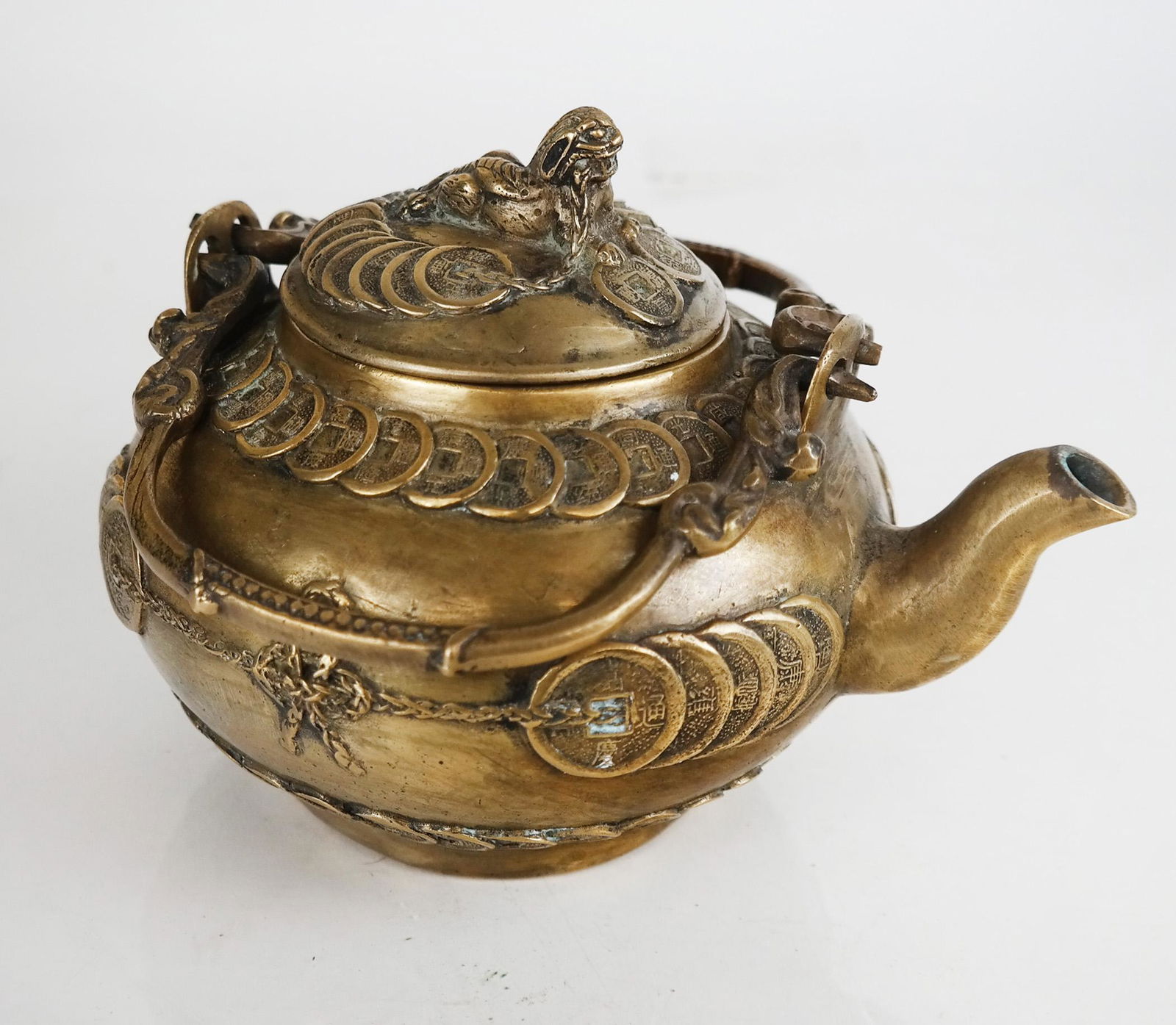 Chinese Gilt Bronze Teapot (1 of 9)