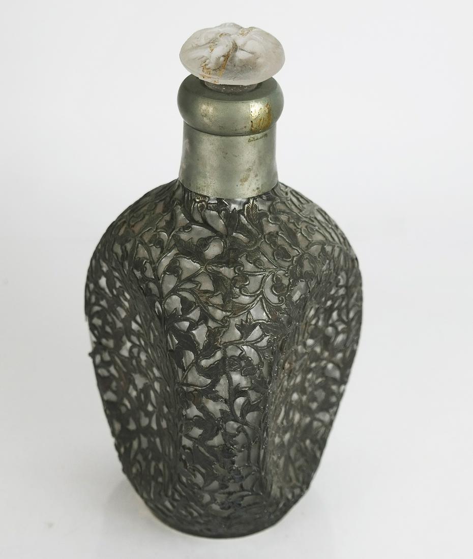 Silver Overlay Pinched Decanter with Stopper (1 of 8)