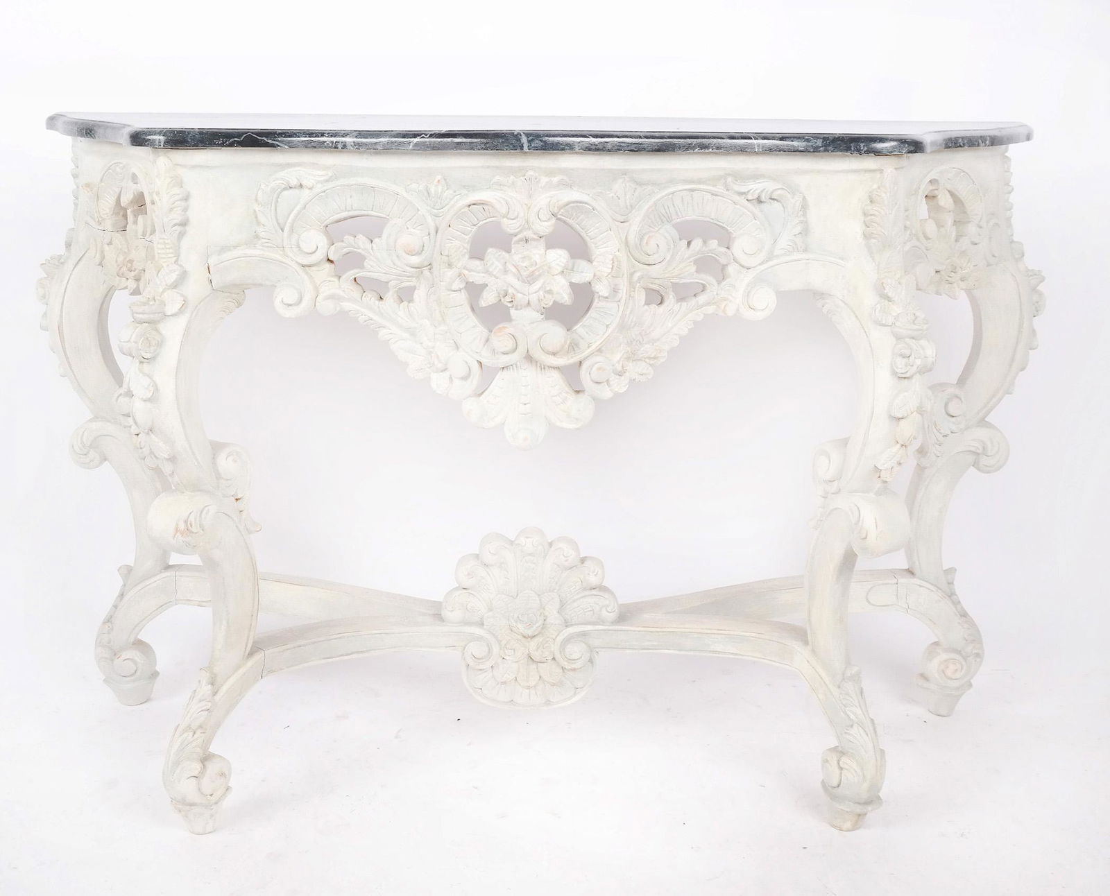 Rococo-Style Ornate Faux Top Console (1 of 12)