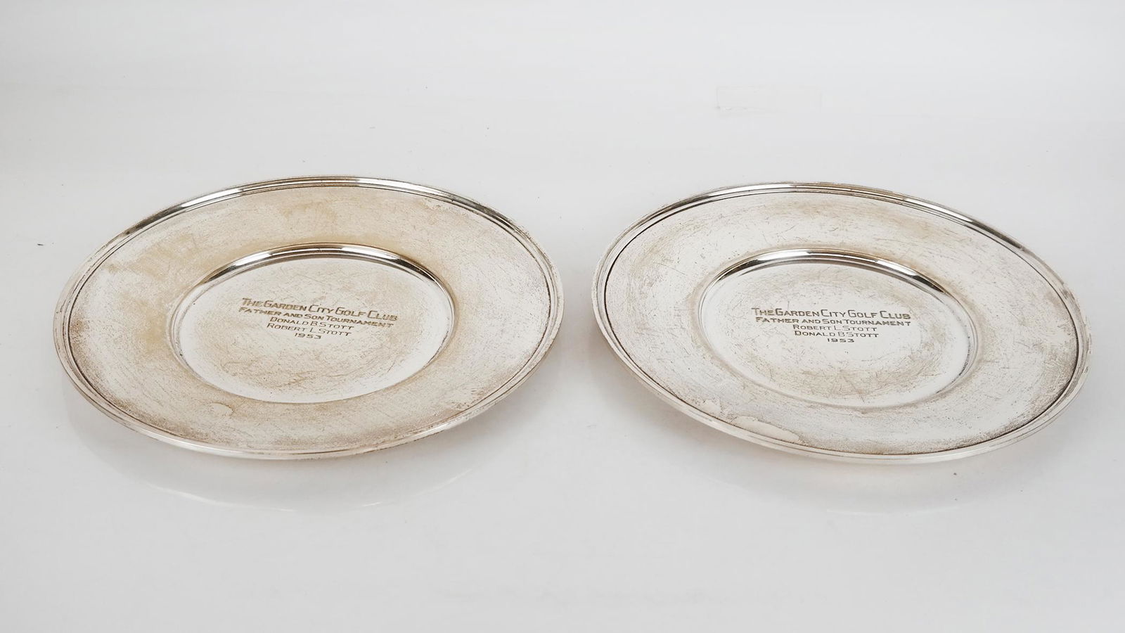 Pair of Sterling Silver Trophy Plates (1 of 10)