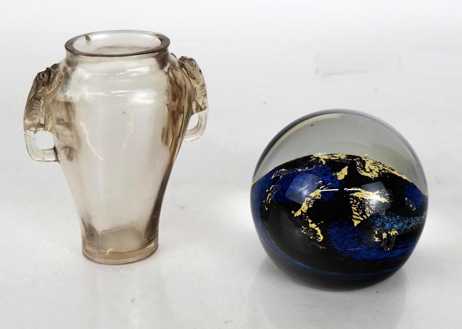 Large Art Glass Paperweight & Vase (1 of 11)