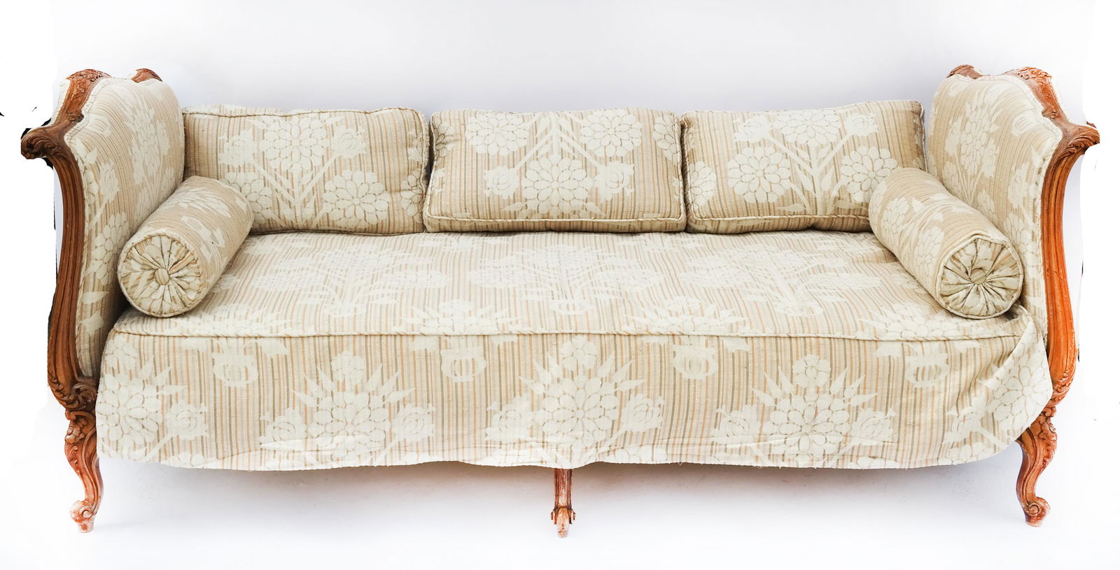 19th Century French Walnut Carved Daybed (1 of 7)