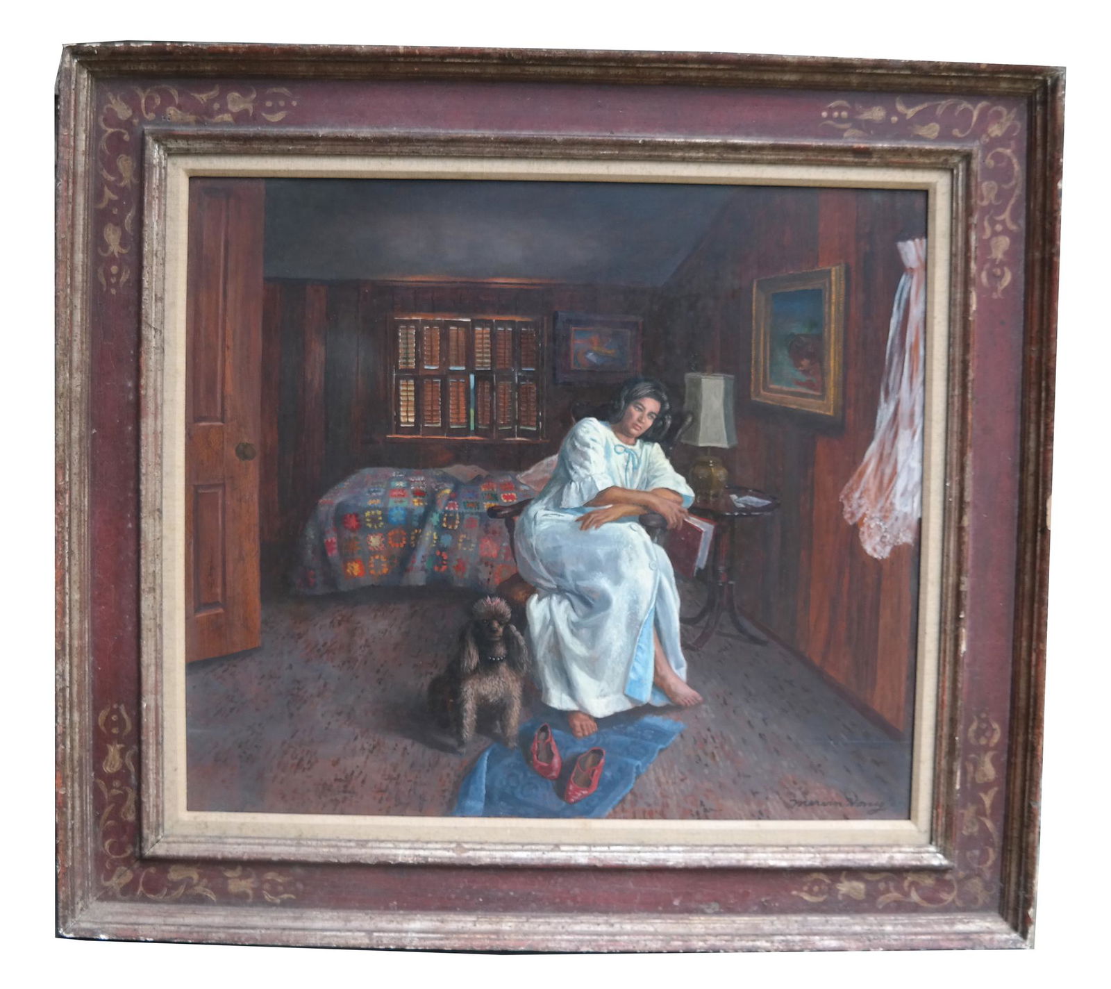 Mervin KONIG: Figural Interior - Oil on Panel (1 of 8)