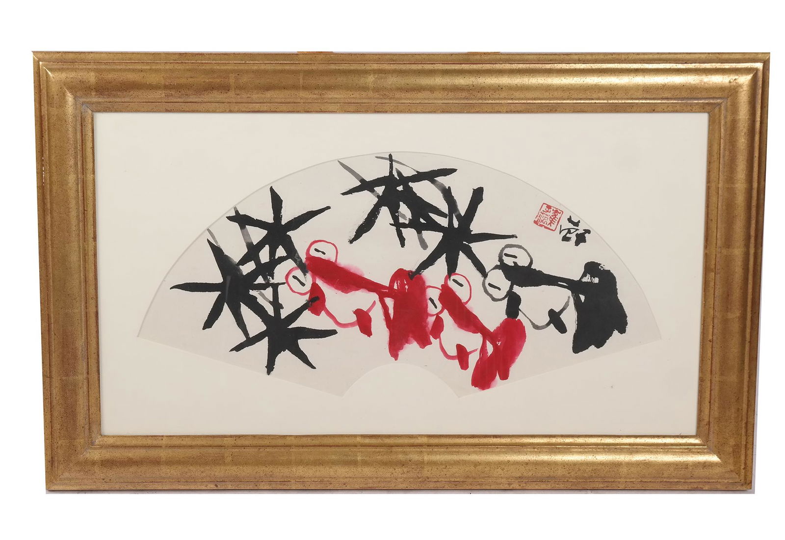 S. MING: Fan Form Still life - Watercolor (1 of 6)