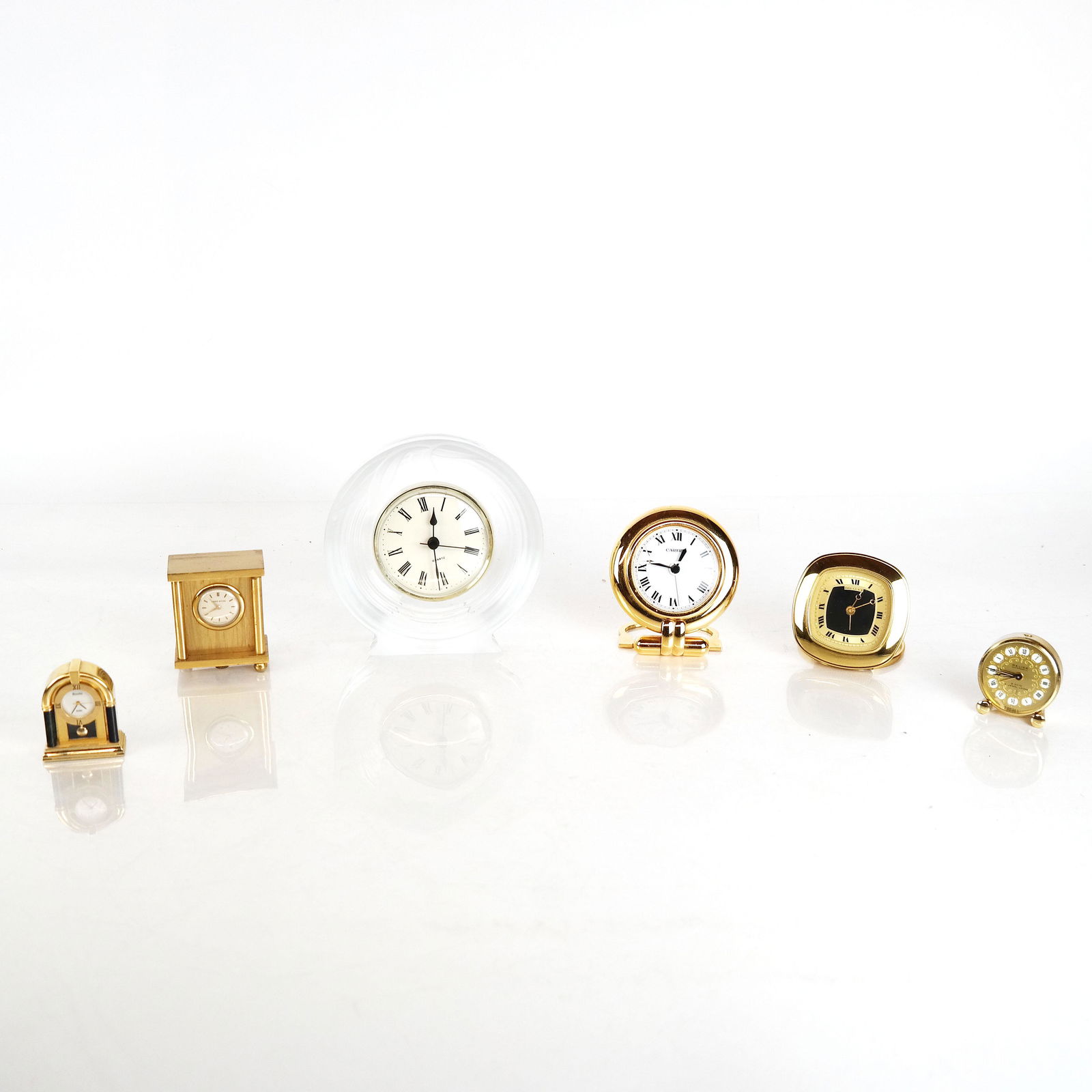 Group of Six Desk Clocks, Including Cartier & More (1 of 13)