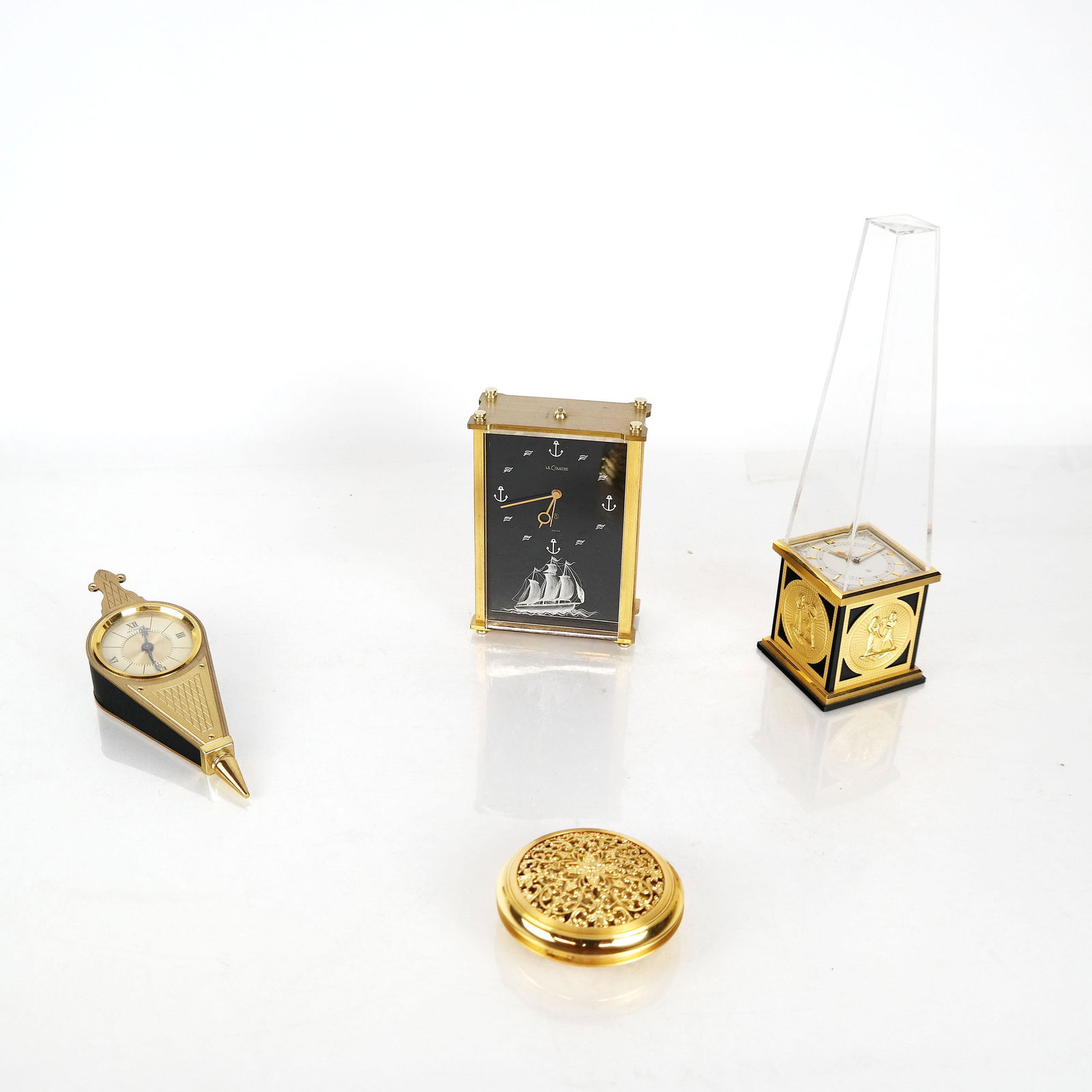 Four LeCoultre Desk Clocks (1 of 17)