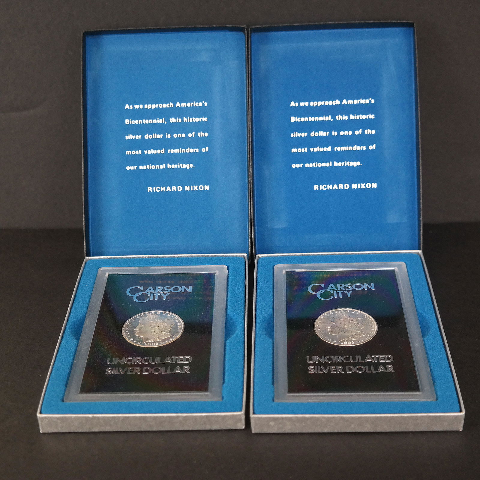 Two Carson City Silver Dollars, 1882 (1 of 5)