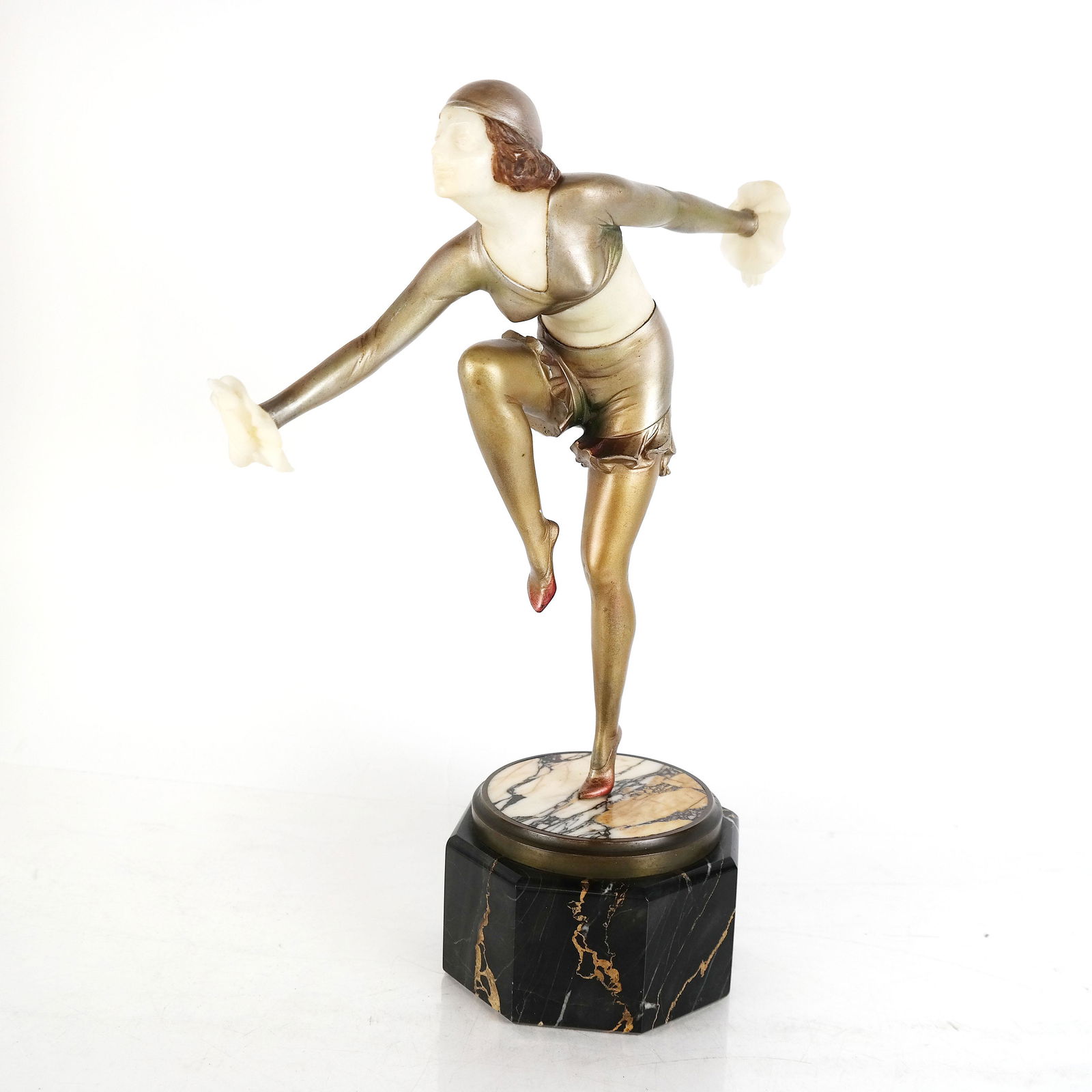 Art Deco Bronze, Marble and Alabaster Sculpture (1 of 12)