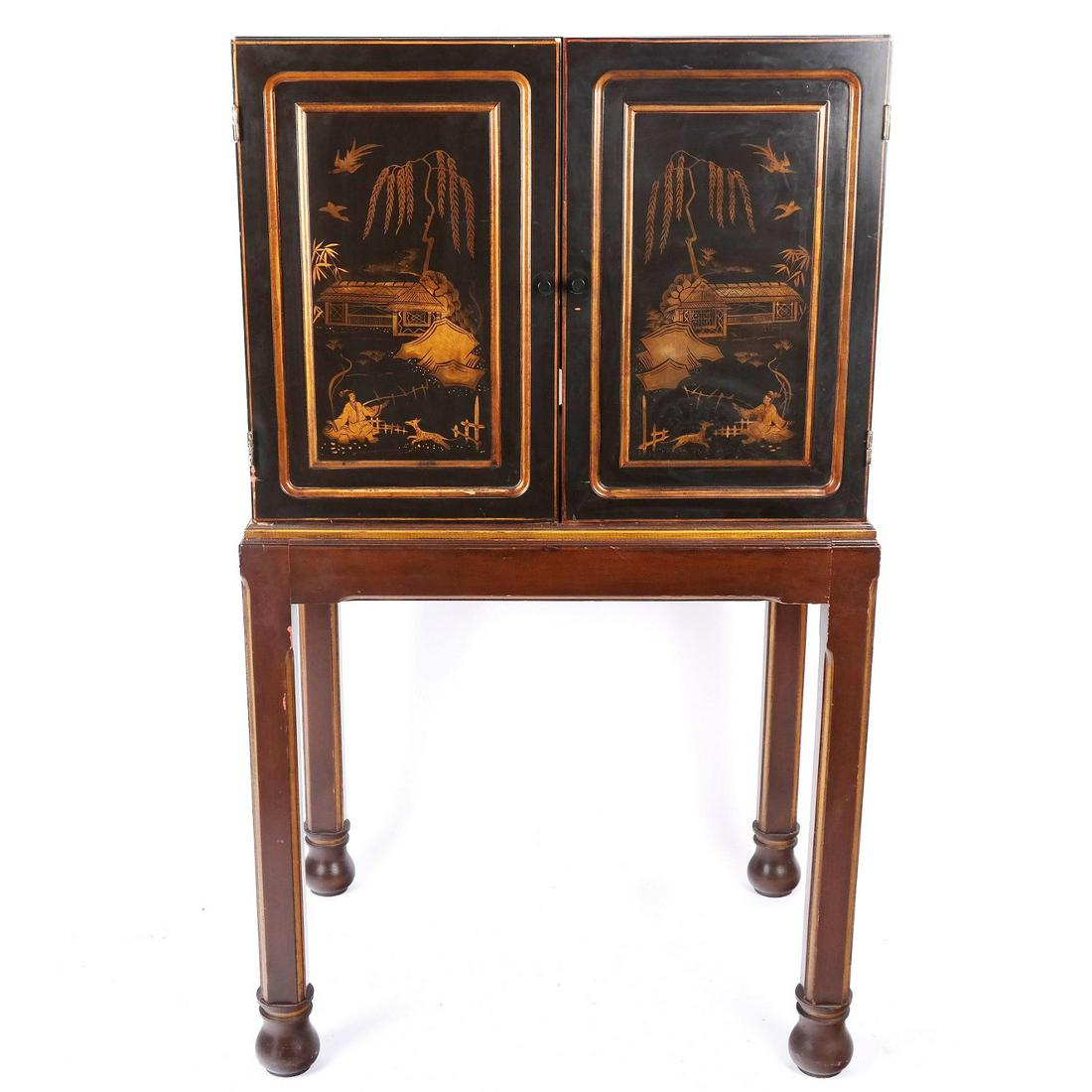 Chinoiserie Cabinet on Stand (1 of 7)