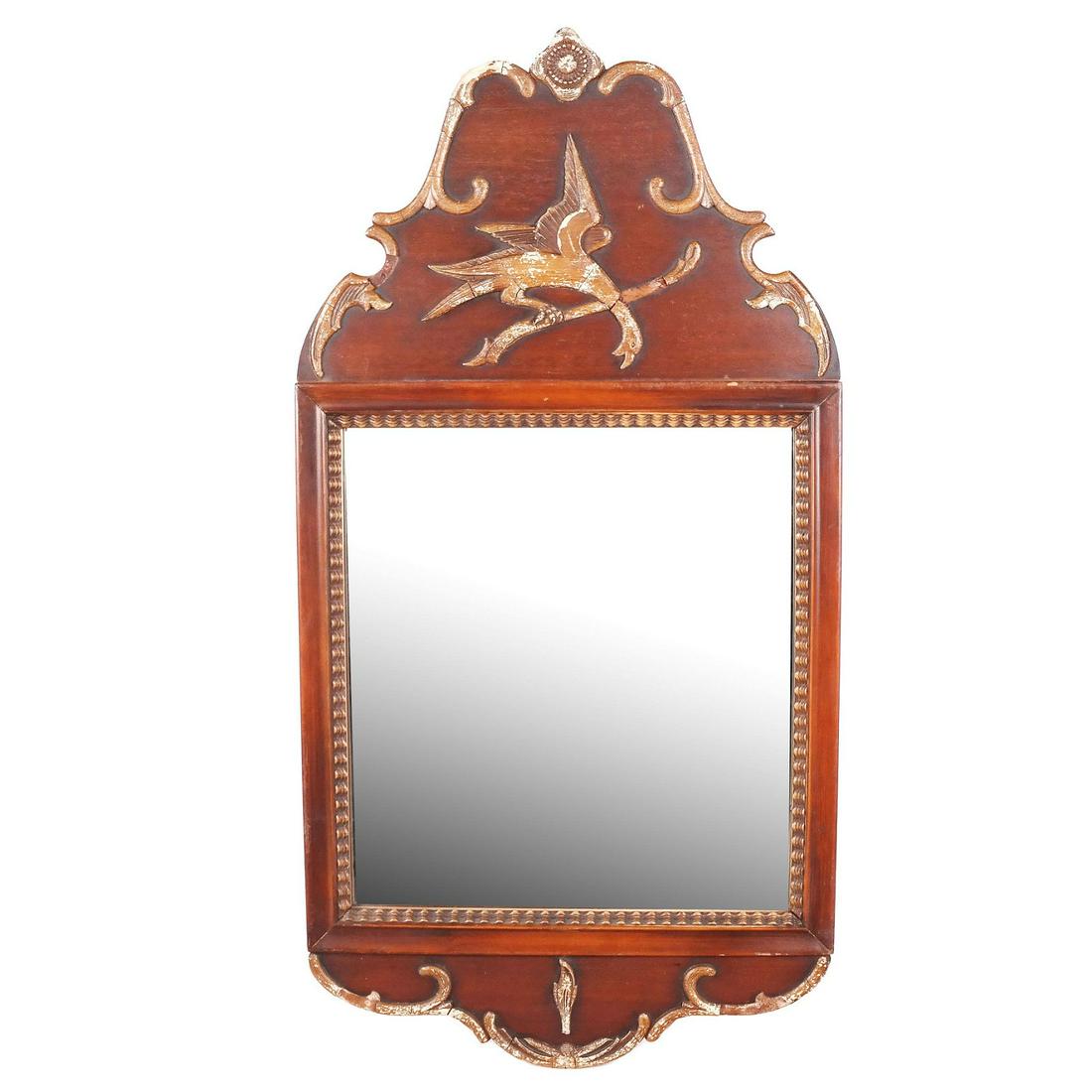 Continental Carved & Painted Walnut Mirror (1 of 6)
