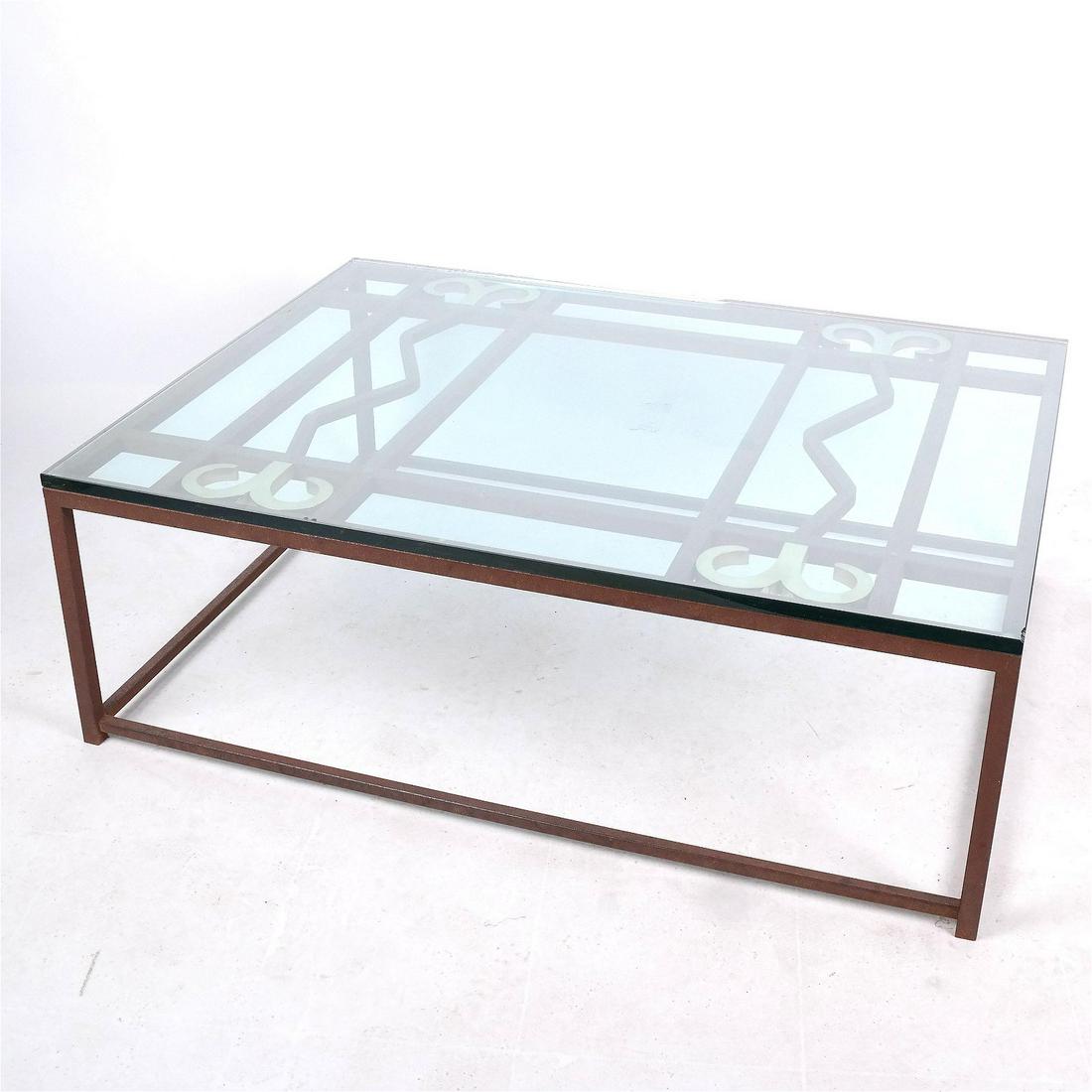 Iron and Glass Center Table (1 of 9)