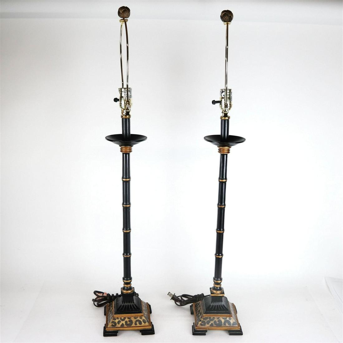 Pair of "Oriental Accent" Stick Lamps (1 of 8)