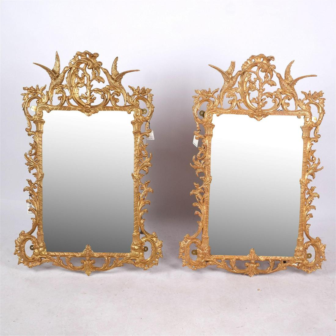 Pair of George III-Style Carved Gilt Wall Mirrors (1 of 18)