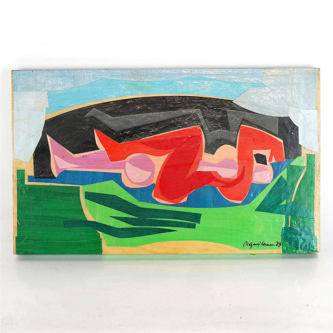 Figural Study - Collage on Board (1 of 6)