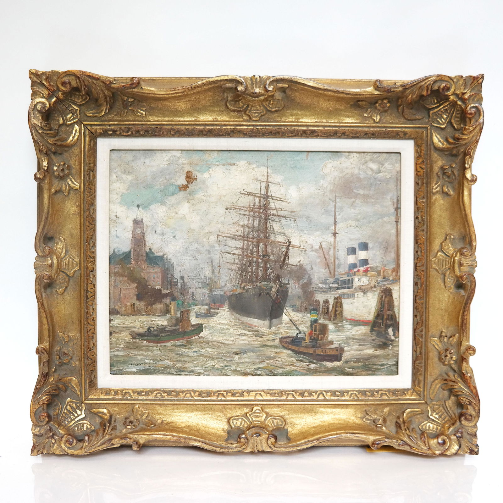 Ernest LAWSON: Harbor Scene - Oil on Canvas (1 of 10)