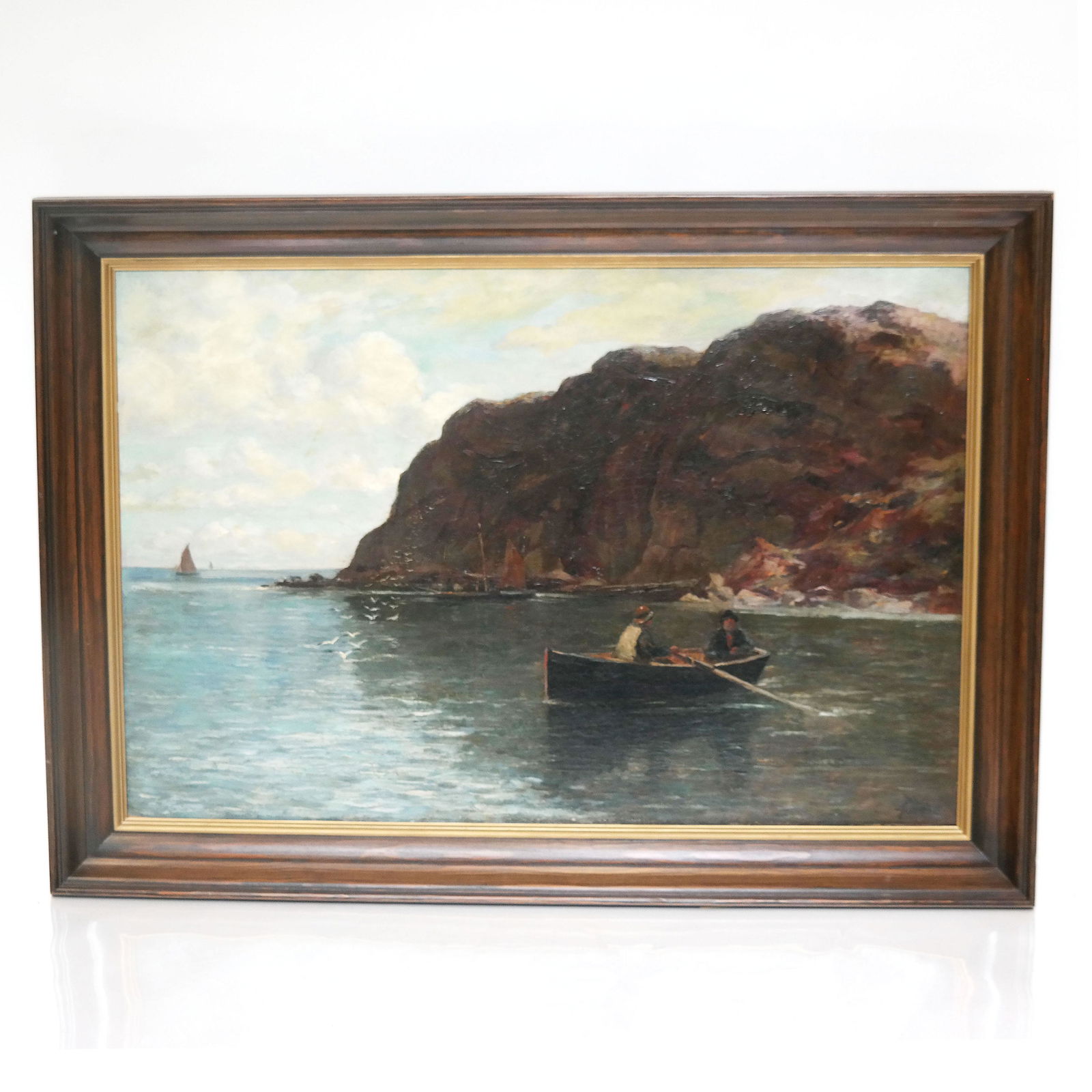 Richard WANE: Oil on Canvas - Rocky Cliff Scene (1 of 8)