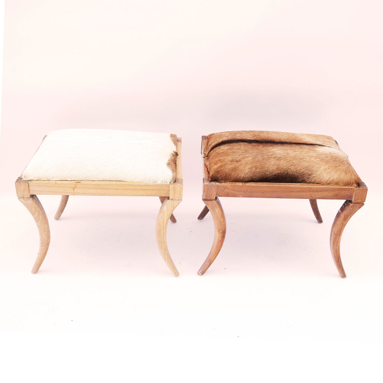 Pair of Cowhide Benches (1 of 10)
