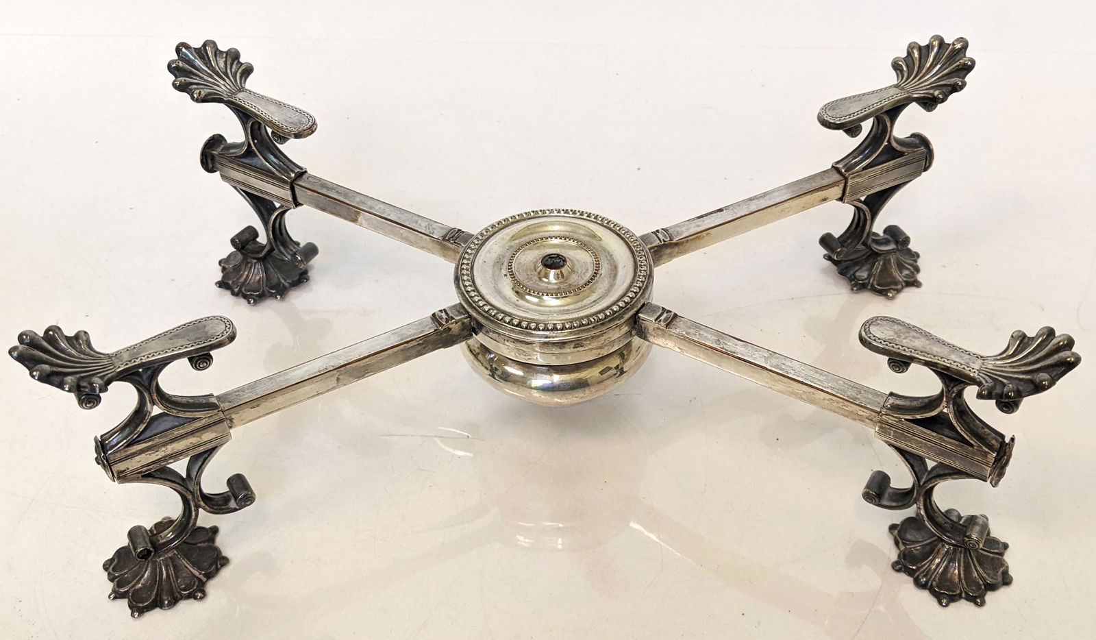 English Silver Plate Footed Trivet (1 of 10)