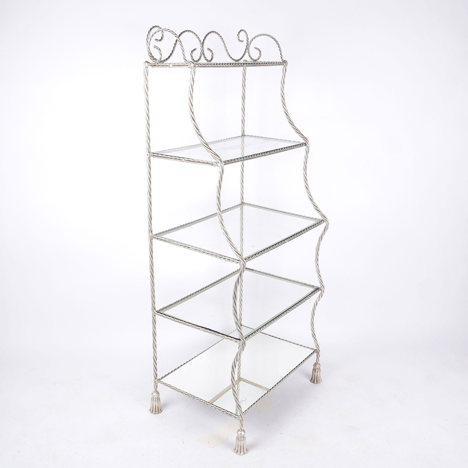 Silvered Bronze Rope-Form Etagere (1 of 7)
