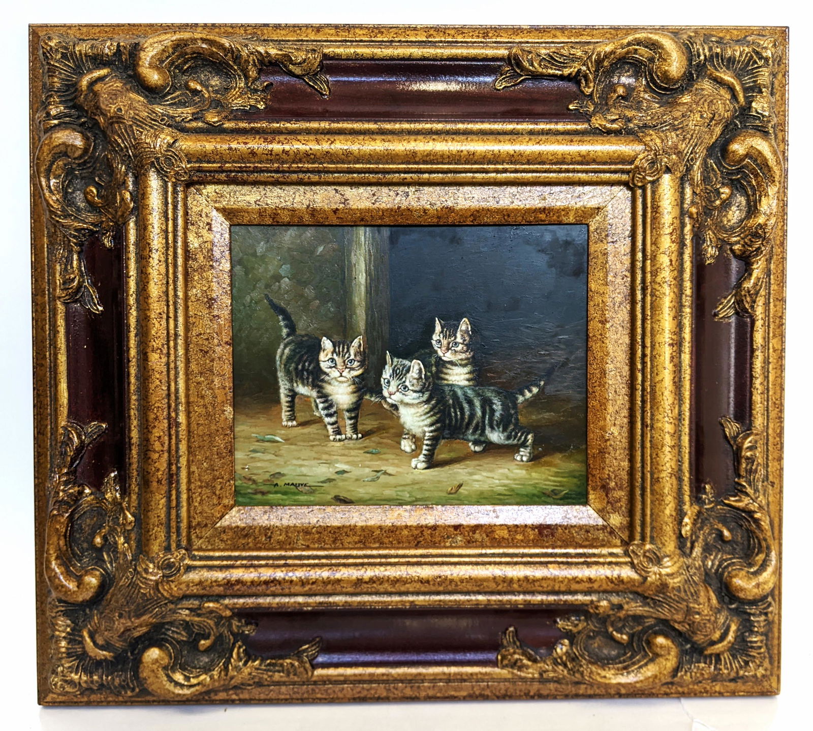 A. MALIVE: Cats Playing - Oil Painting (1 of 11)