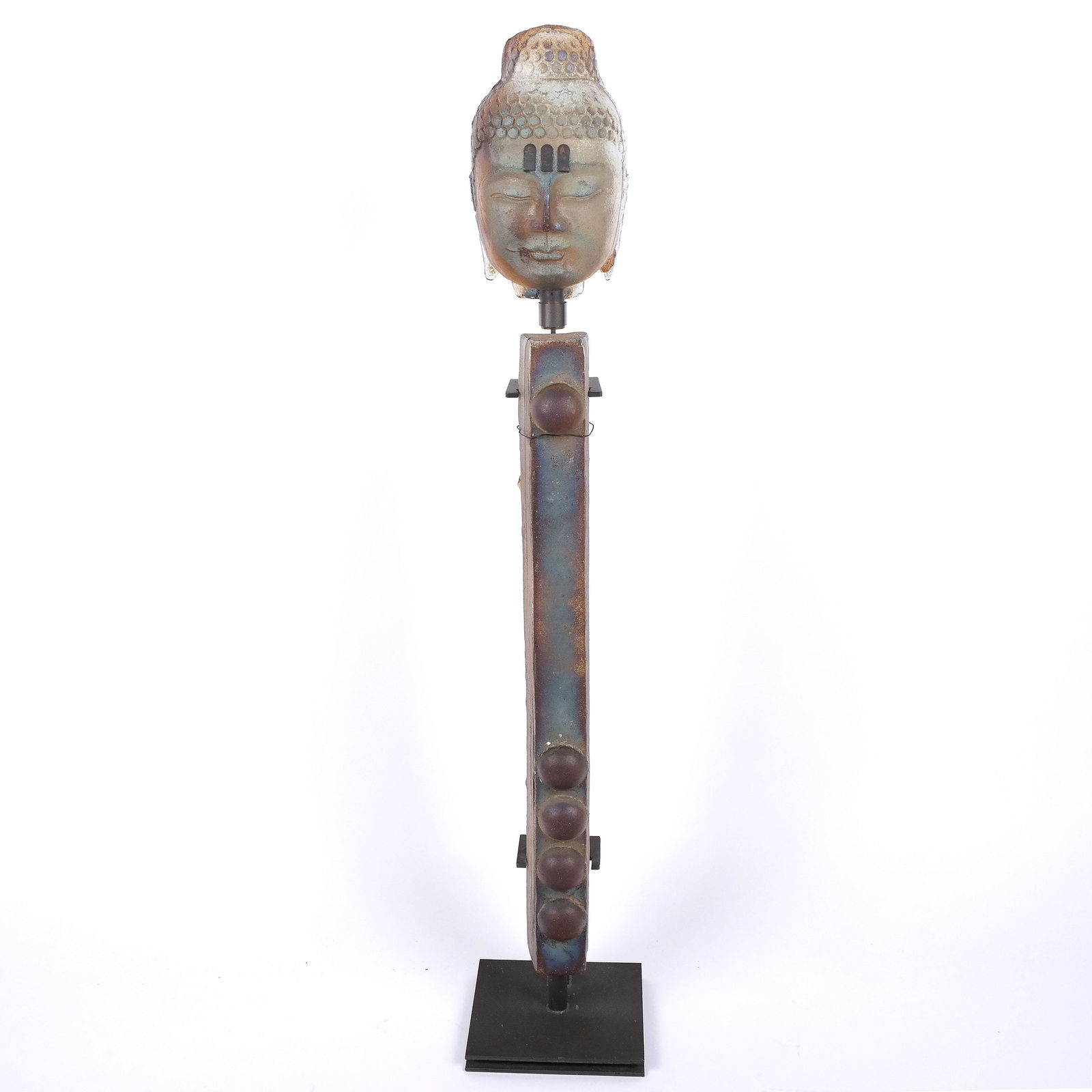 Marlene ROSE: Metallic Pillar Buddha - Sculpture (1 of 18)